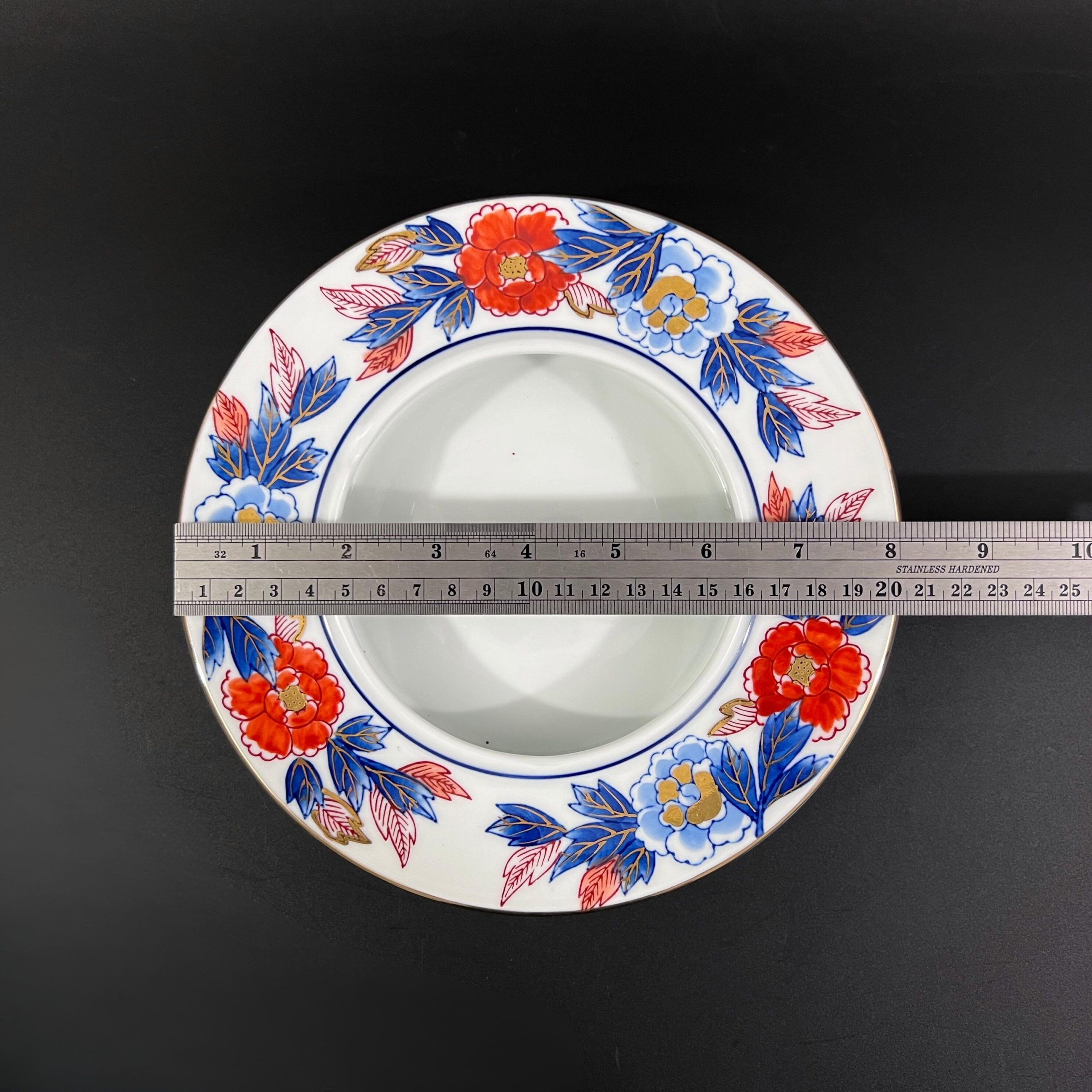 Vintage Gold Imari Arita Ashtray: Hand-Painted Japanese Floral Porcelain - Image 9