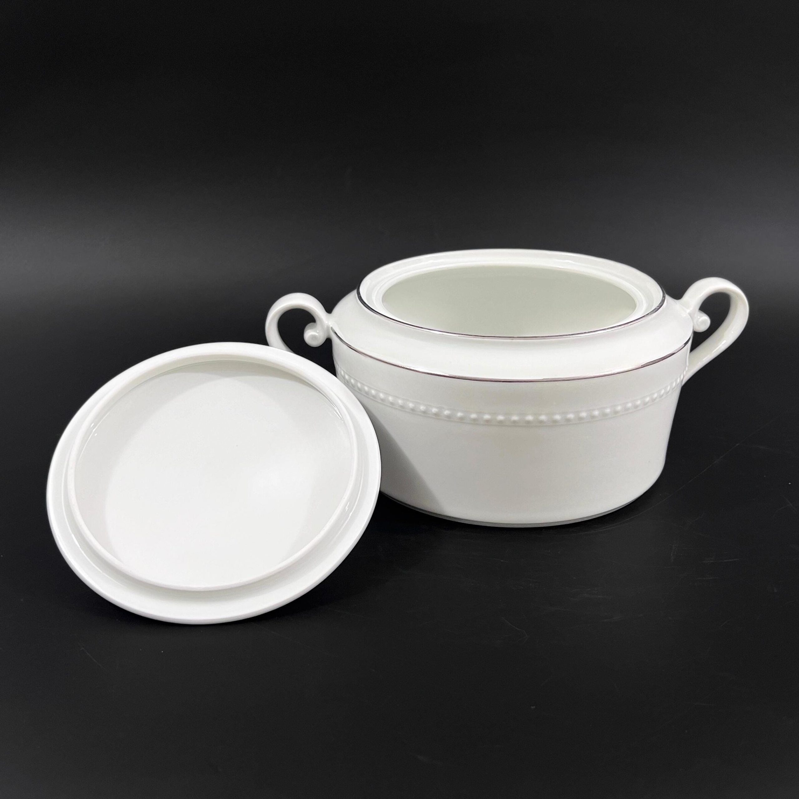 Vintage Bareuther Waldsassen Porcelain Covered Dish: Bavarian Platinum Trim Serveware - Image 6