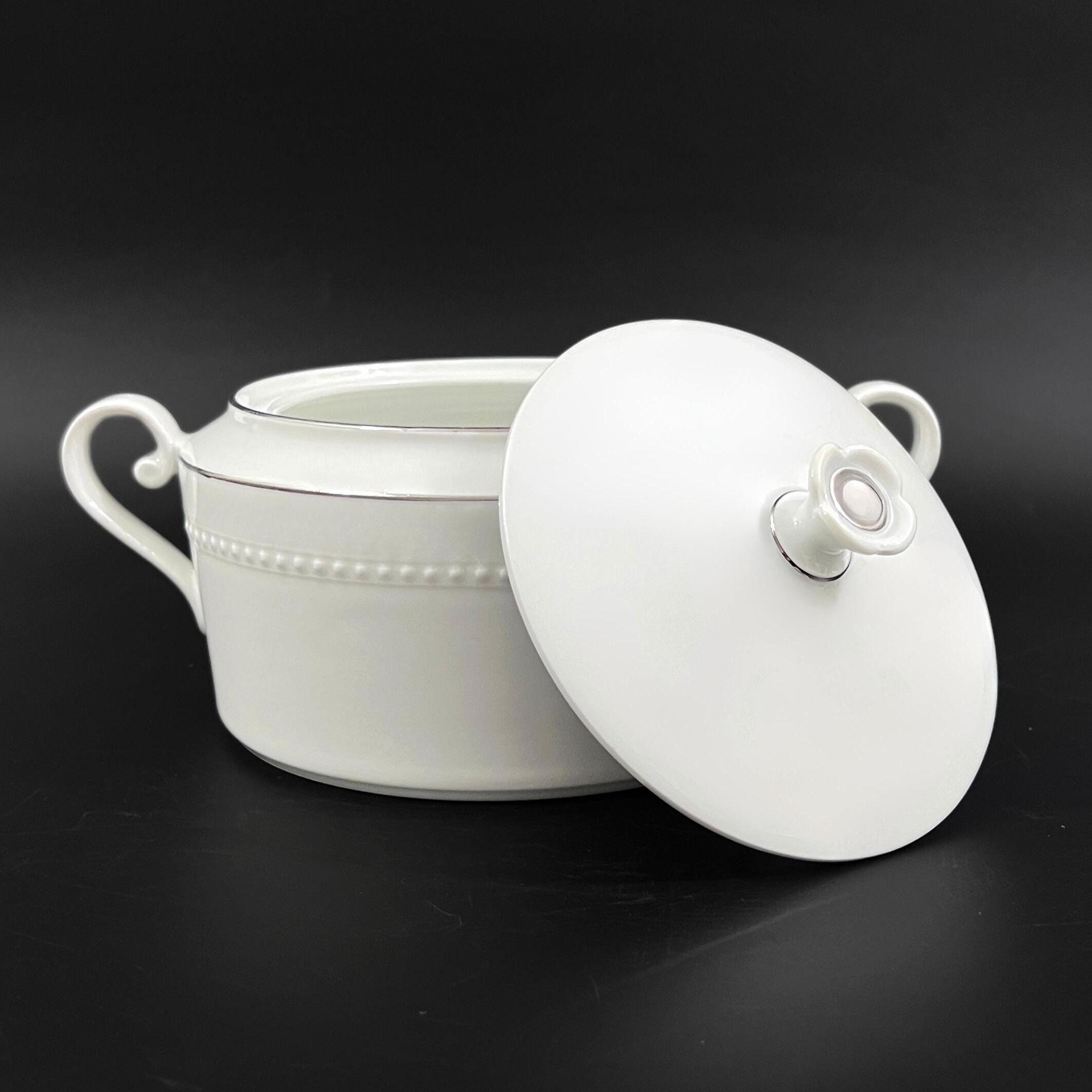 Vintage Bareuther Waldsassen Porcelain Covered Dish: Bavarian Platinum Trim Serveware - Image 7