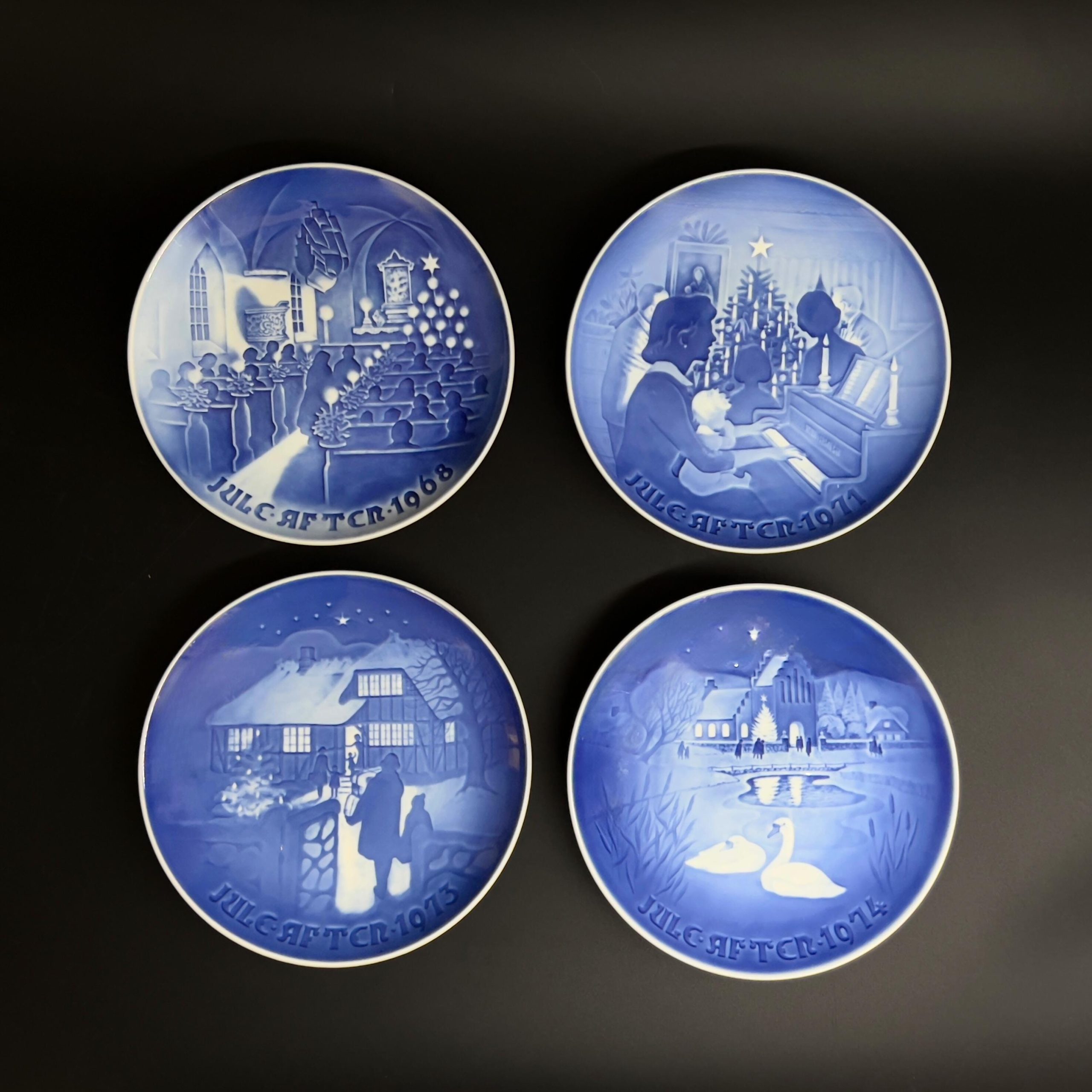 Bing & Grondahl Christmas Plate: Vintage Danish Blue Porcelain (1968-1974)