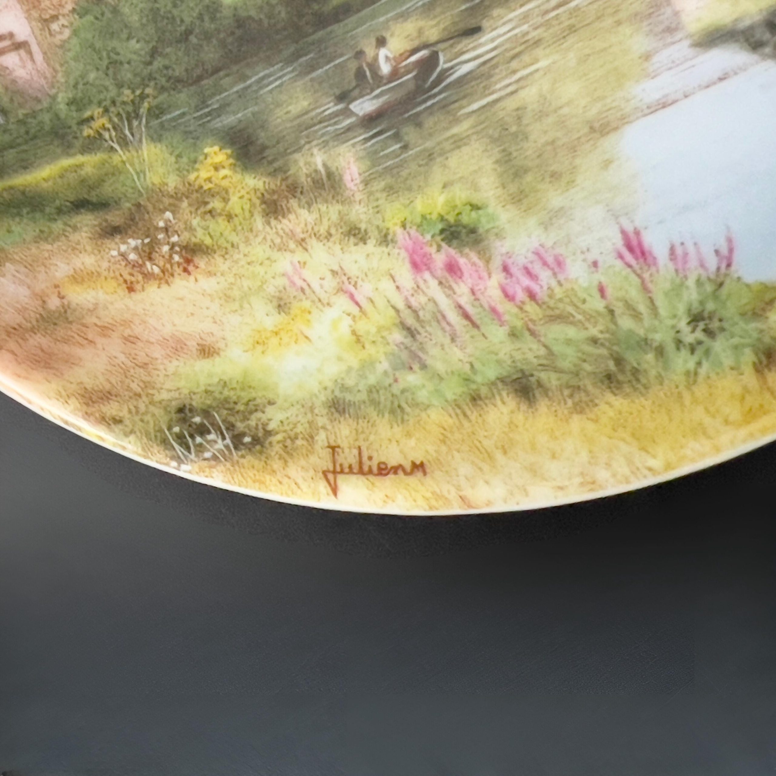 Limoges Collector Plate: French Landscape Scene by Michel Julien, 1987 - Image 6