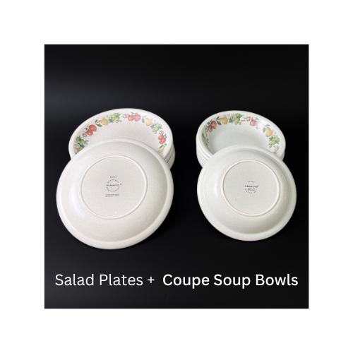 Wedgwood Quince Stoneware Plates: Fruit Border, Vintage Dinnerware (Set of 8) - Image 11