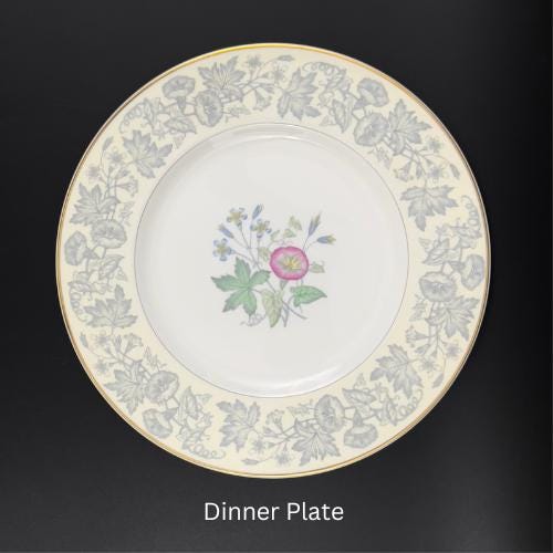 Wedgwood Wildflower Bone China: Mid-Century Dinnerware Sets - Image 3