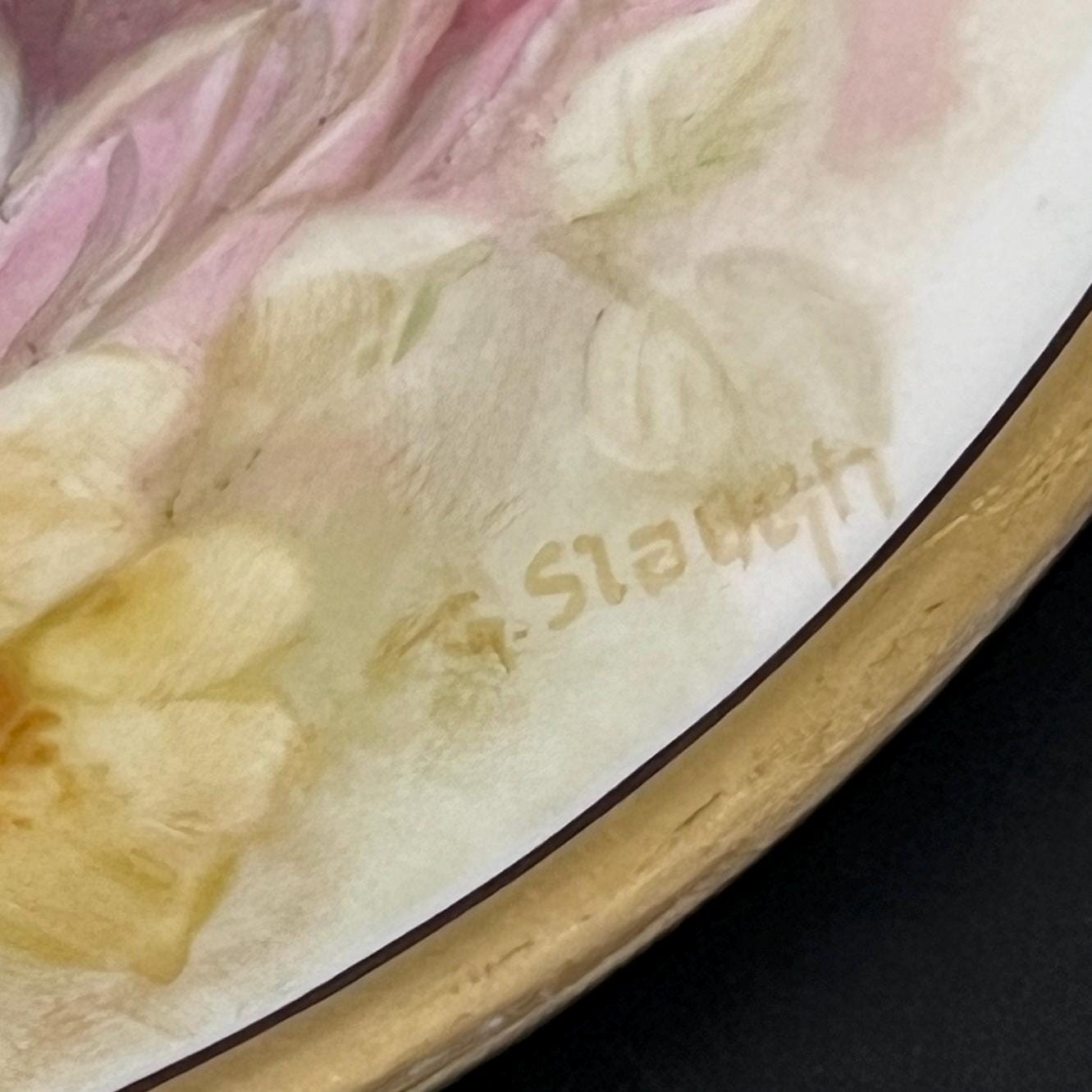 Antique Limoges Floral Plates Set: Tressemanes & Vogt, Art Nouveau - Image 9
