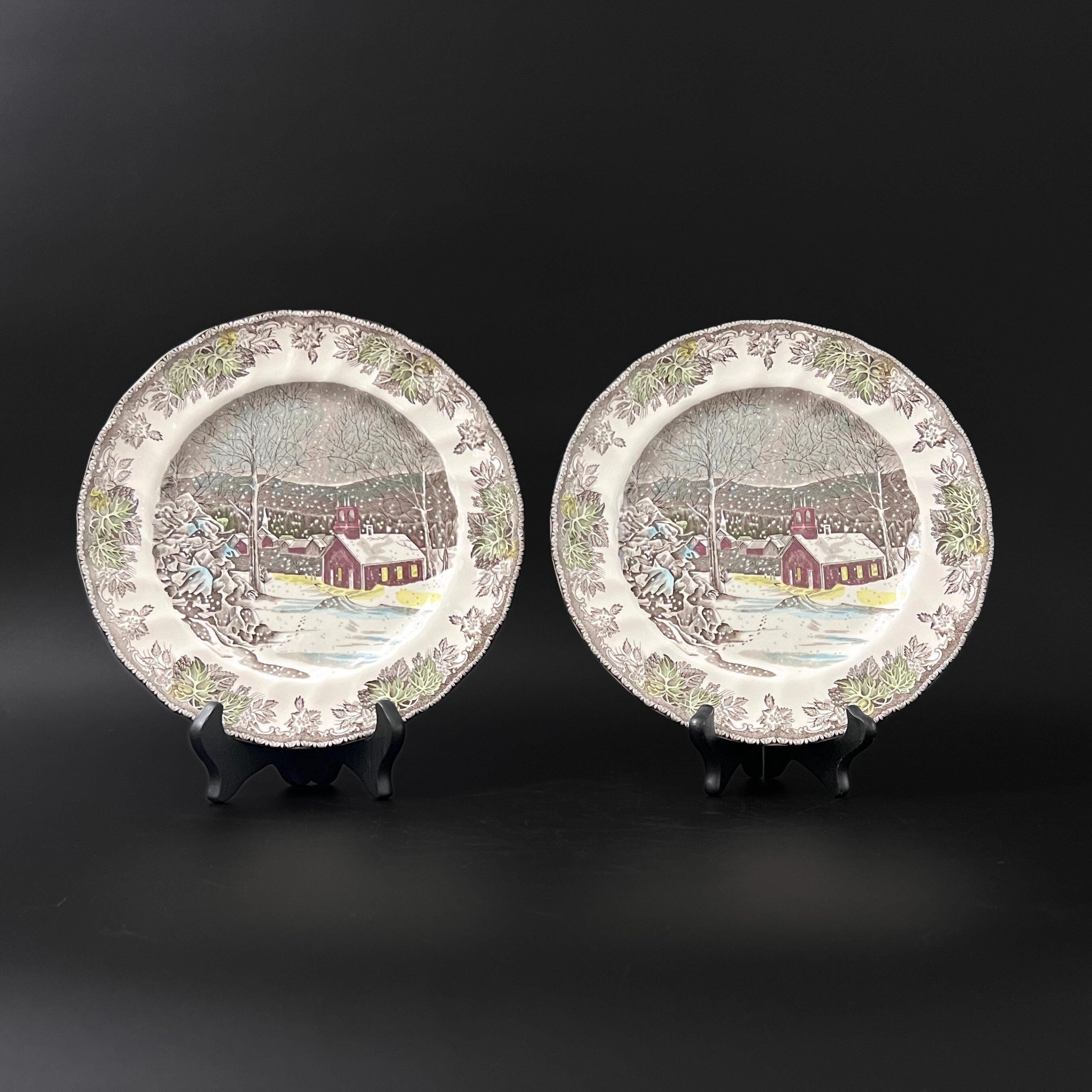 Johnson Brothers Friendly Village Dinner Plates (Set of 2): Vintage English Christmas Decor - Image 3