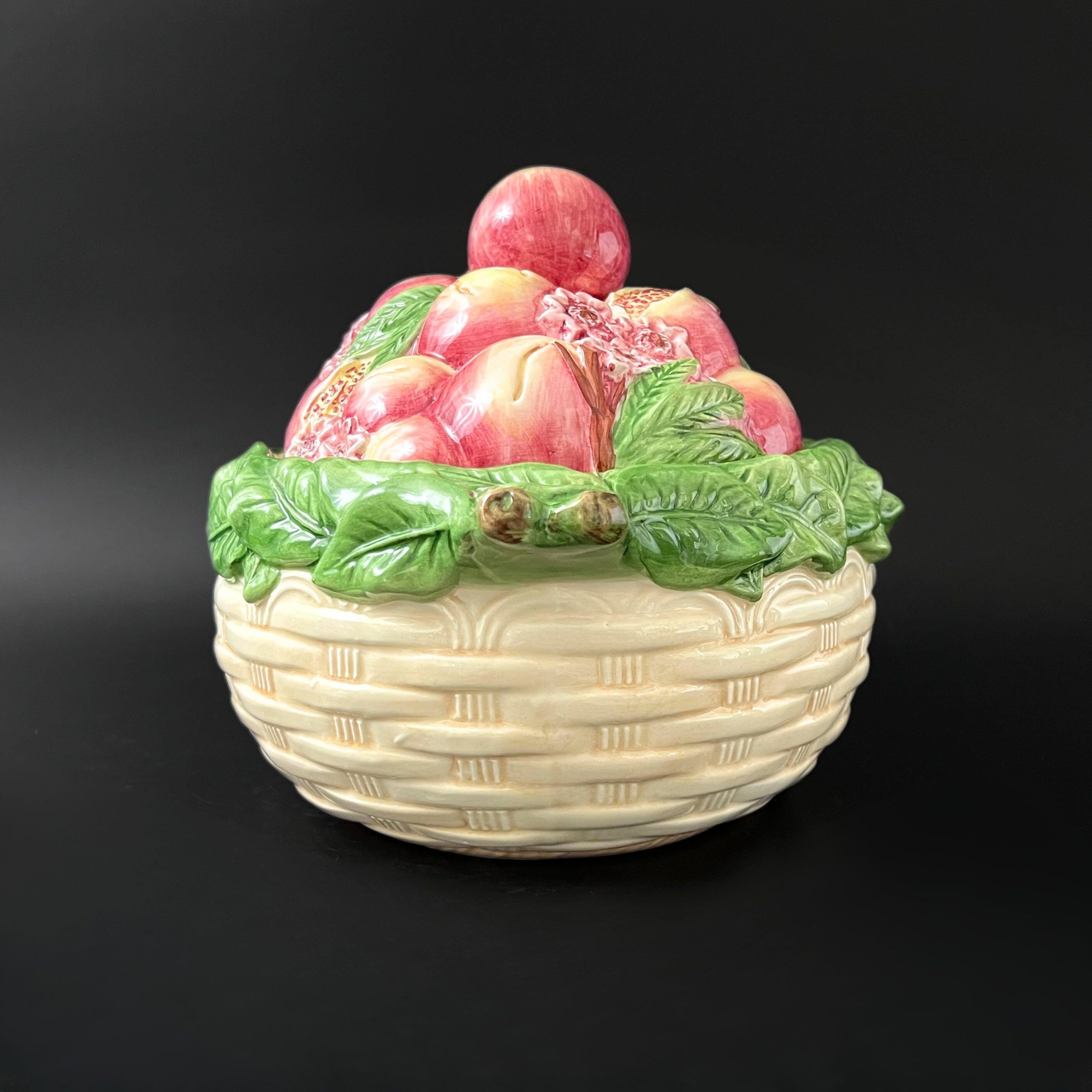 Vintage Italian Majolica Pomegranate Tureen: Mid-Century Ceramic Decor - Image 6