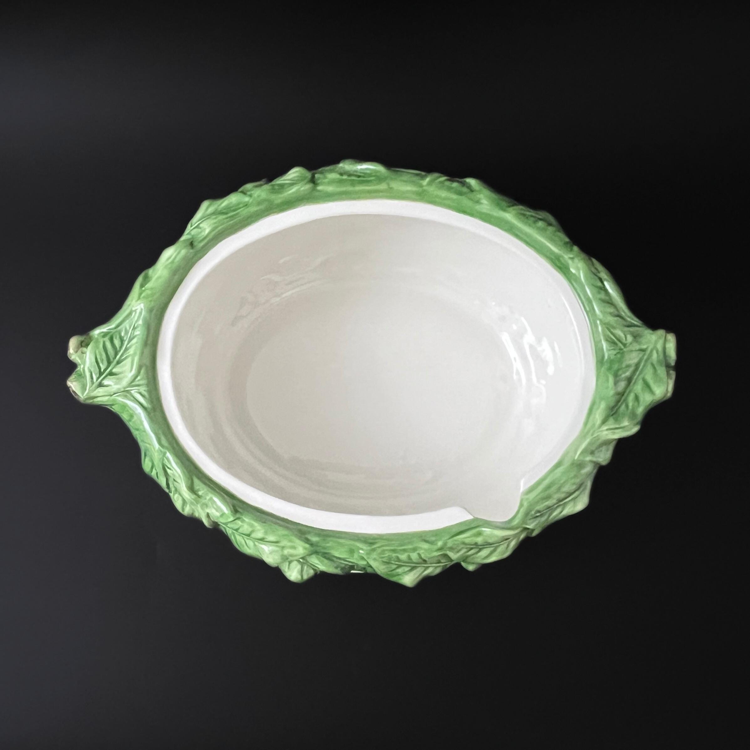 Vintage Italian Majolica Pomegranate Tureen: Mid-Century Ceramic Decor - Image 9