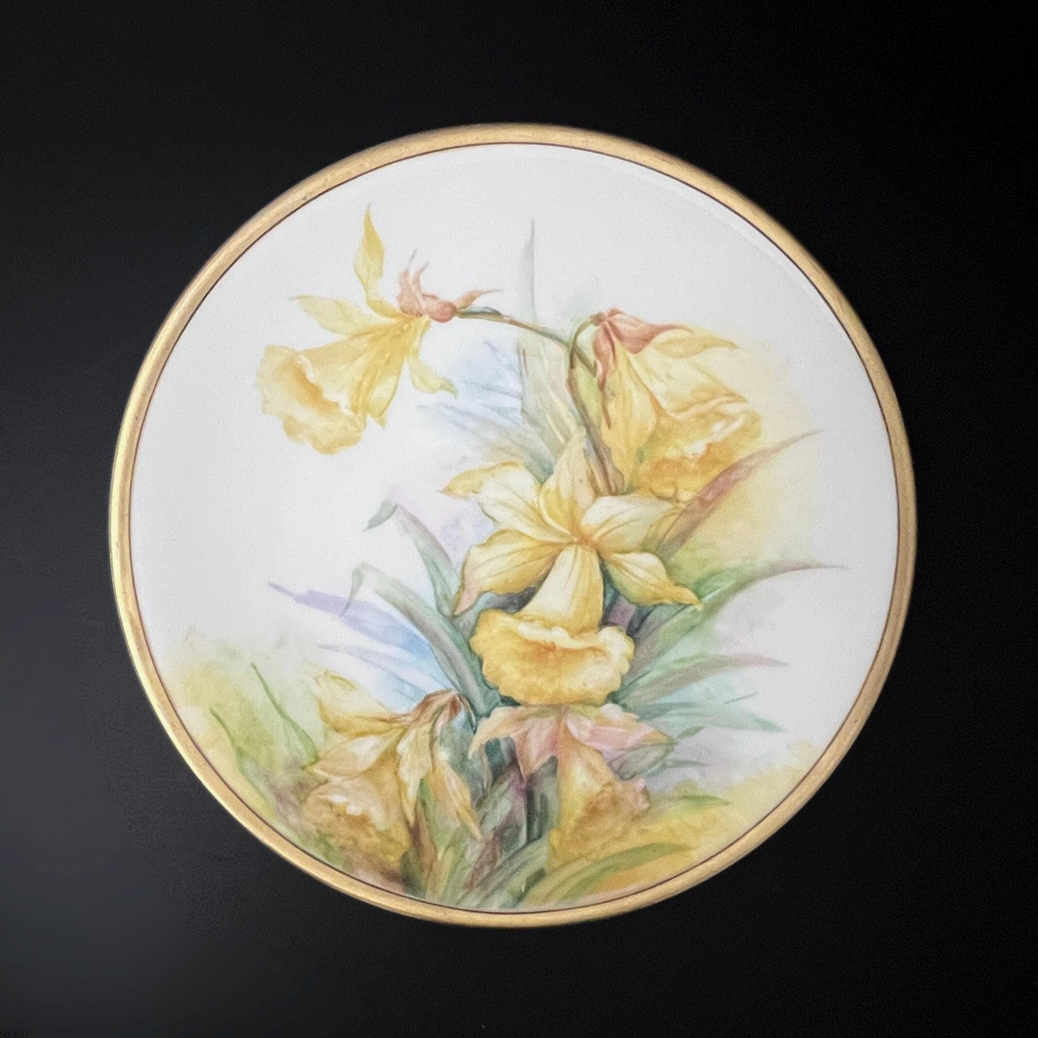 Antique Limoges Floral Plates Set: Tressemanes & Vogt, Art Nouveau - Image 5