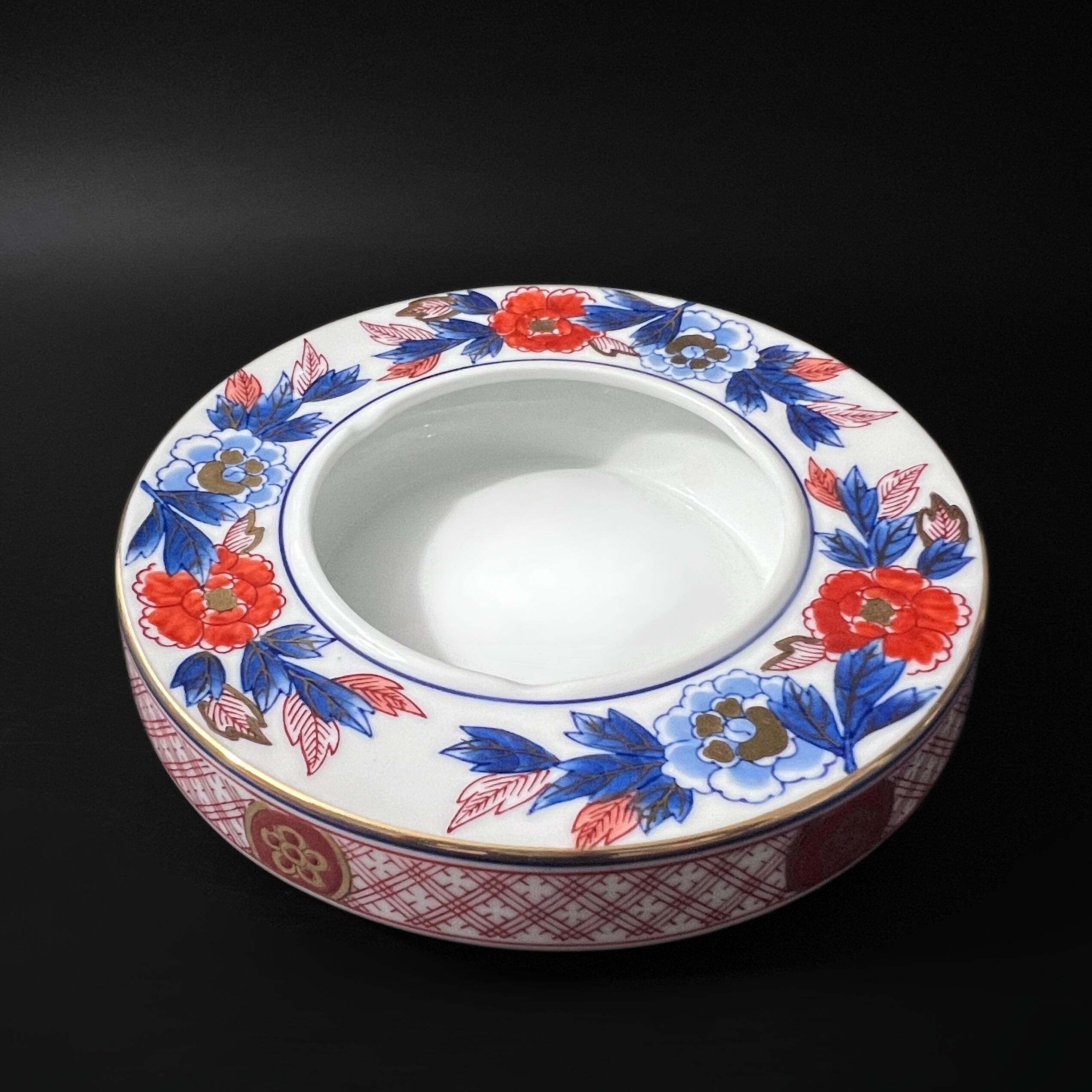 Vintage Gold Imari Arita Ashtray: Hand-Painted Japanese Floral Porcelain - Image 8