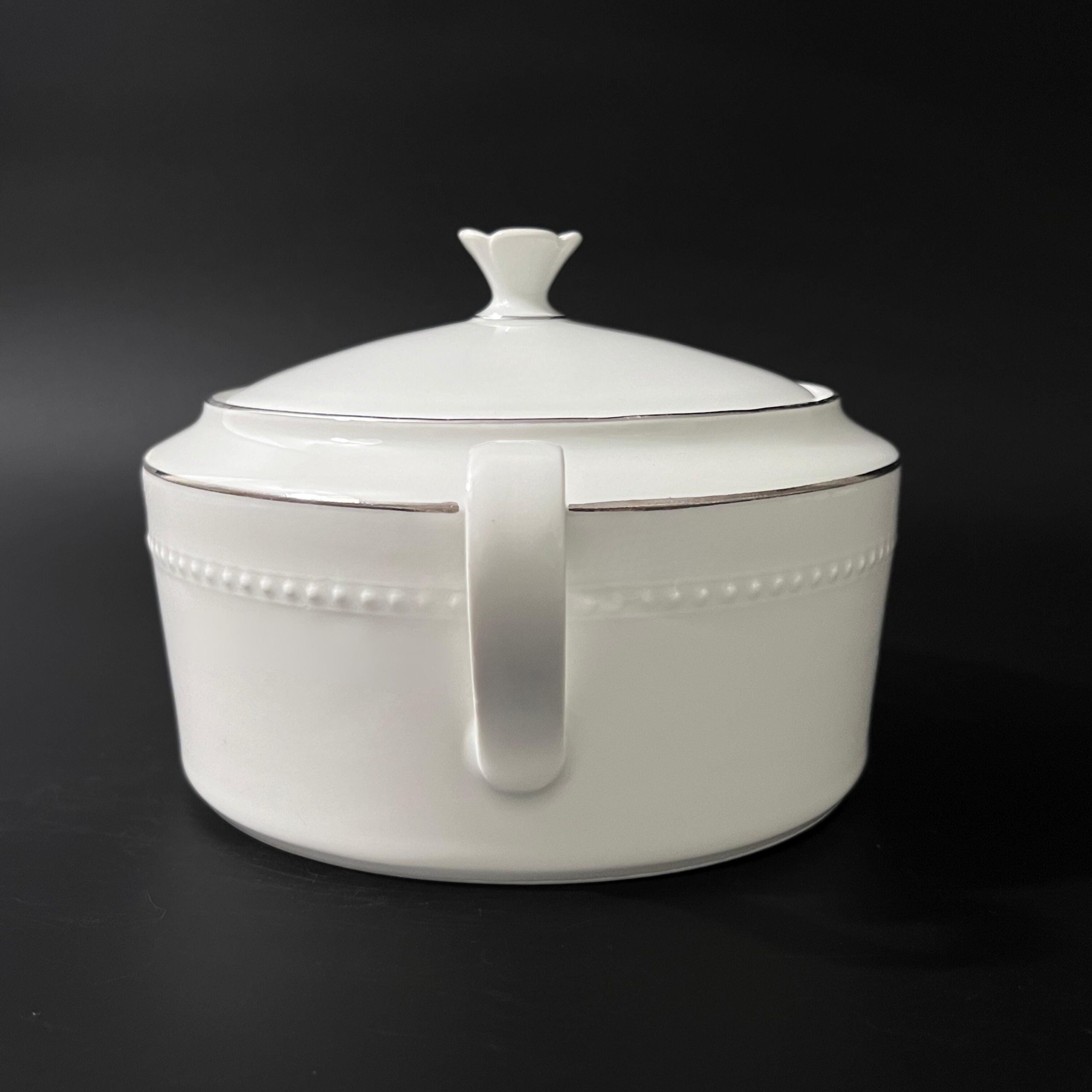 Vintage Bareuther Waldsassen Porcelain Covered Dish: Bavarian Platinum Trim Serveware - Image 5