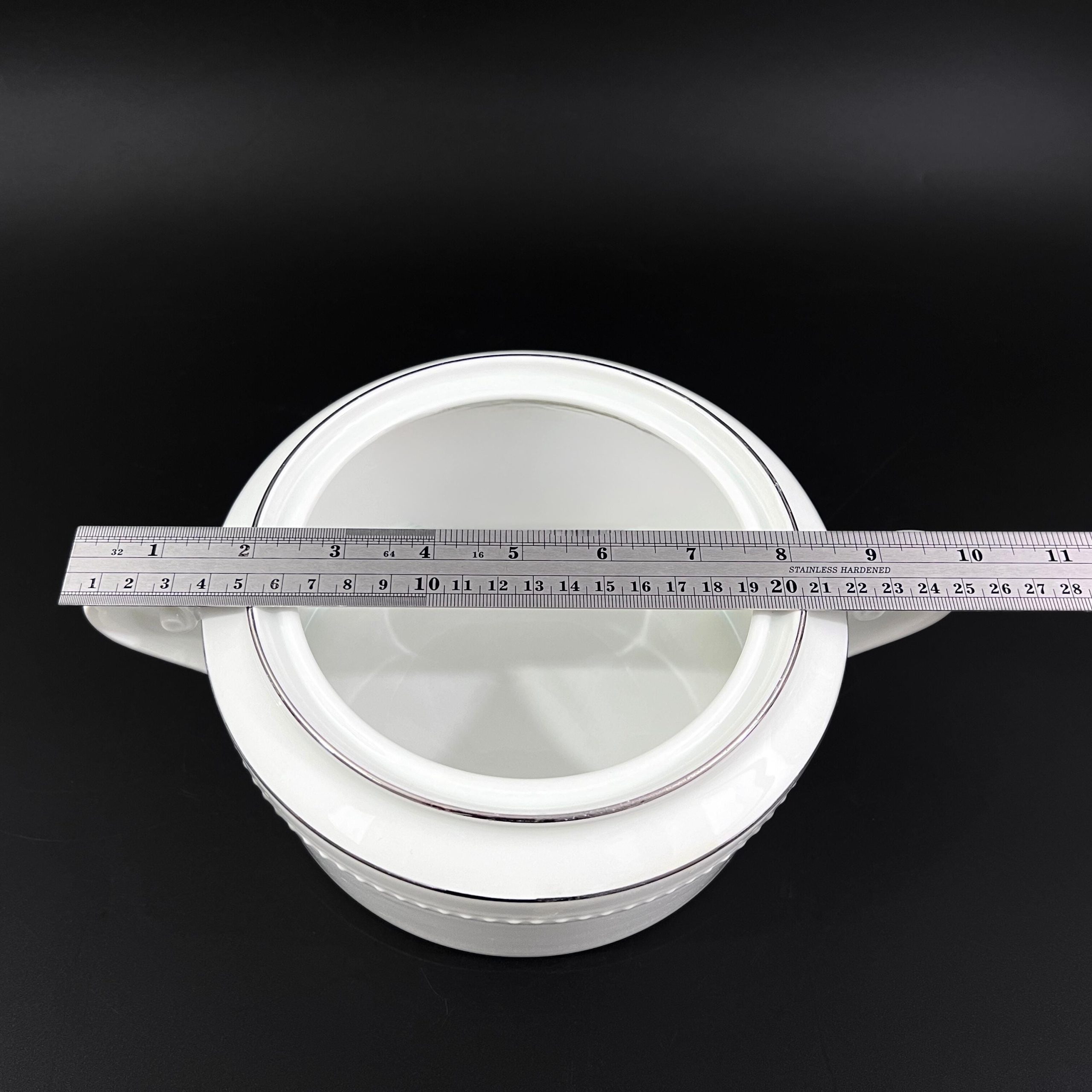 Vintage Bareuther Waldsassen Porcelain Covered Dish: Bavarian Platinum Trim Serveware - Image 9