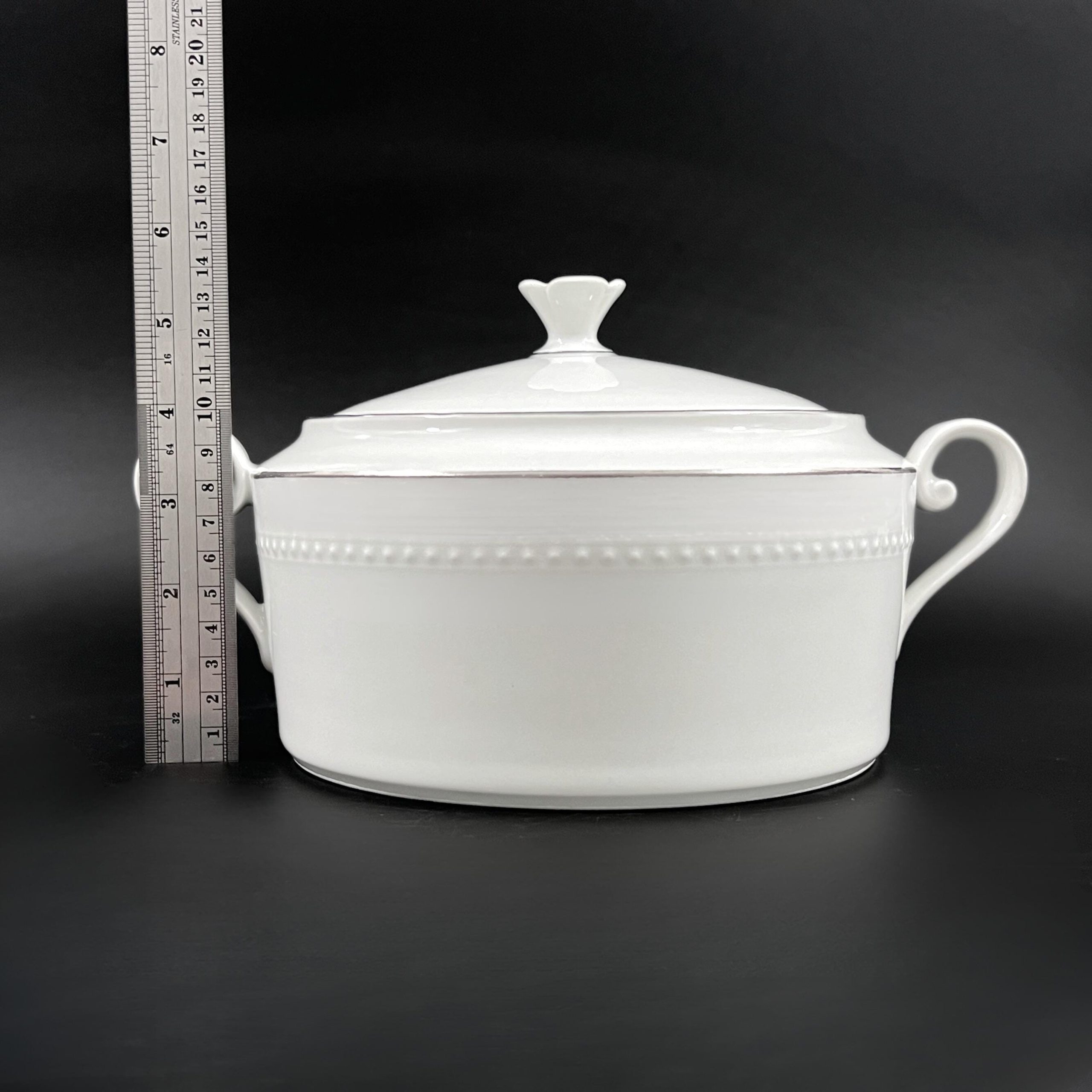 Vintage Bareuther Waldsassen Porcelain Covered Dish: Bavarian Platinum Trim Serveware - Image 10