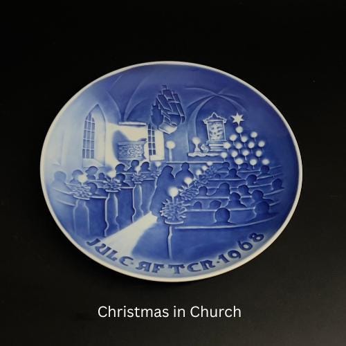 Bing & Grondahl Christmas Plate: Vintage Danish Blue Porcelain (1968-1974) - Image 3