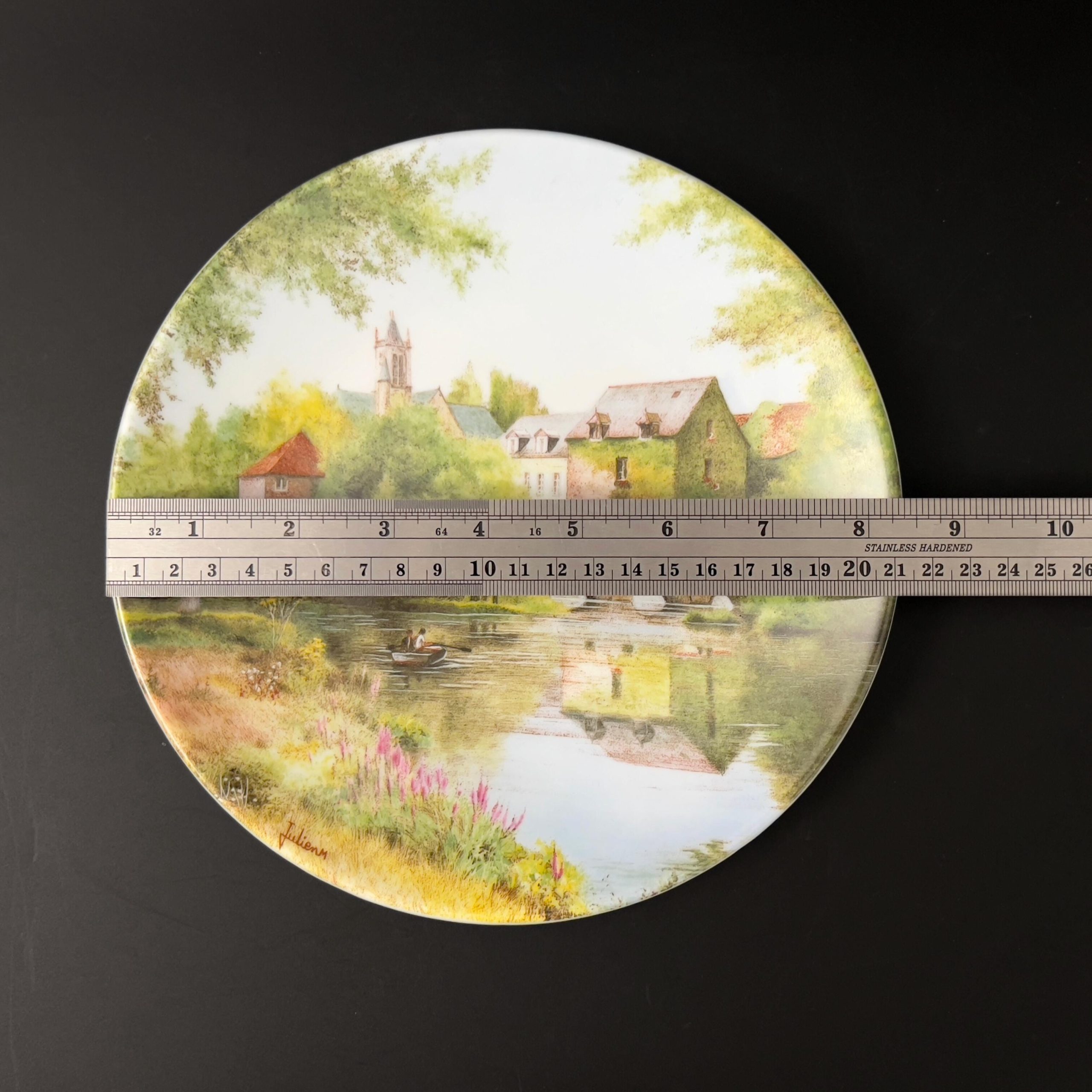 Limoges Collector Plate: French Landscape Scene by Michel Julien, 1987 - Image 10