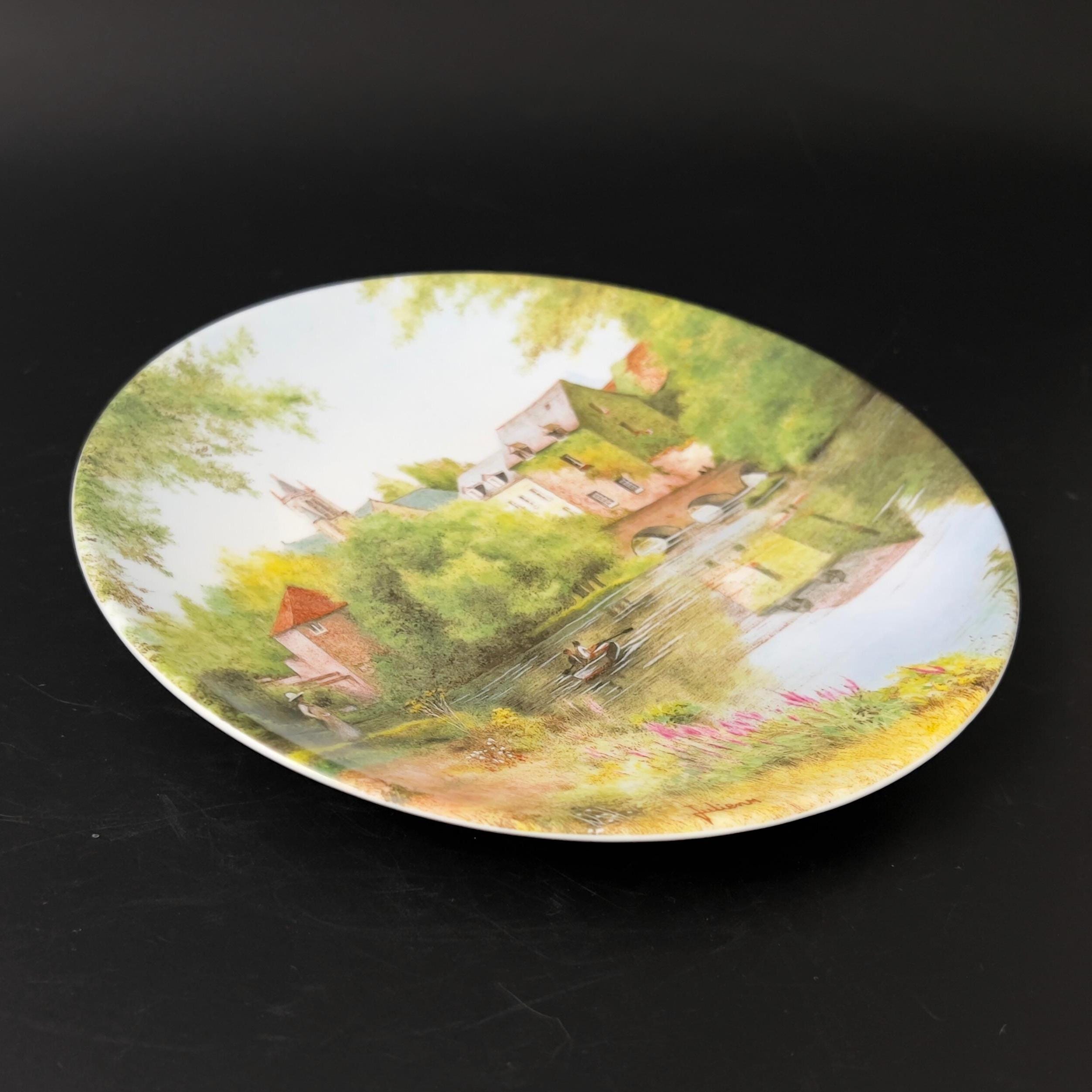 Limoges Collector Plate: French Landscape Scene by Michel Julien, 1987 - Image 9