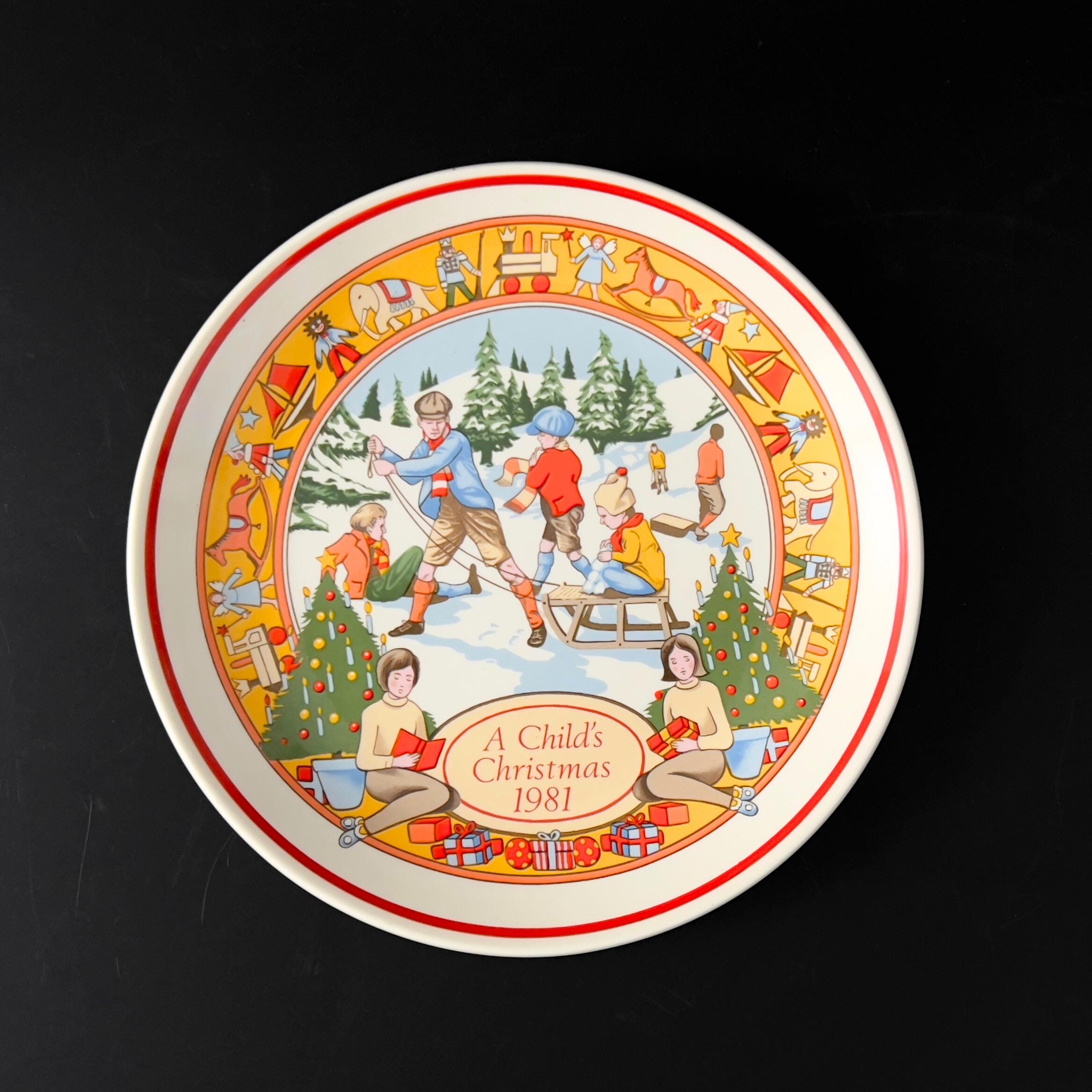 Vintage Wedgwood Christmas Plate: A Child's Christmas 1981 Collector Edition