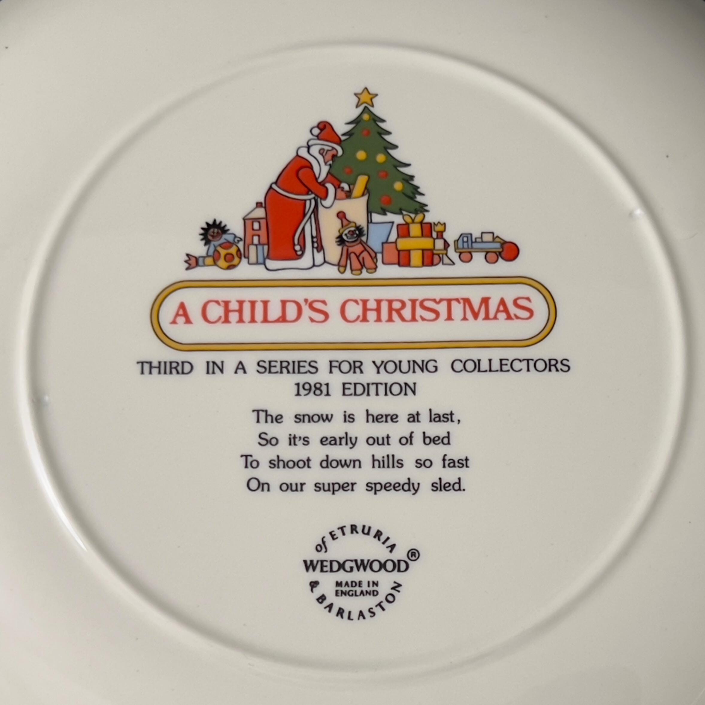 Vintage Wedgwood Christmas Plate: A Child's Christmas 1981 Collector Edition - Image 11