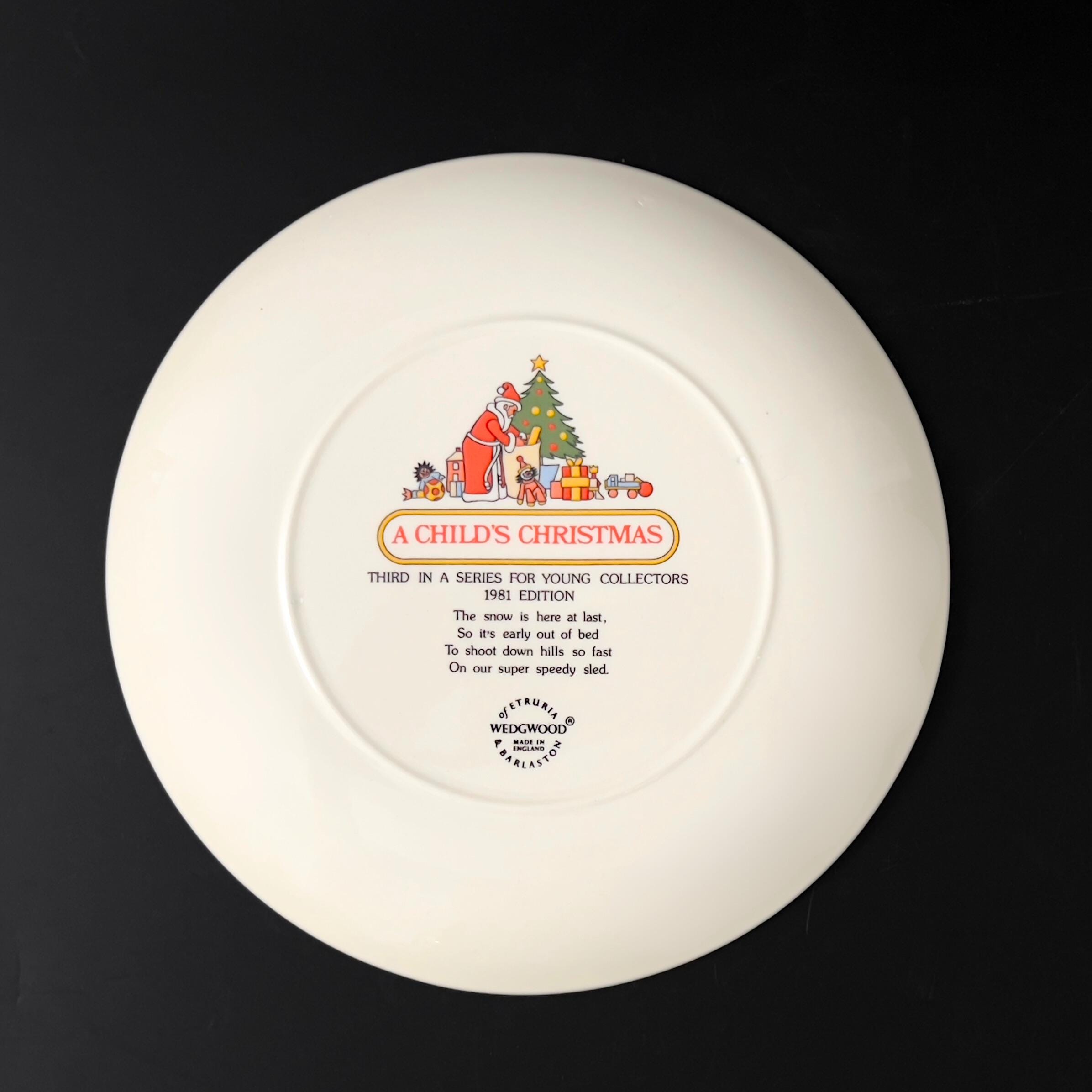 Vintage Wedgwood Christmas Plate: A Child's Christmas 1981 Collector Edition - Image 10