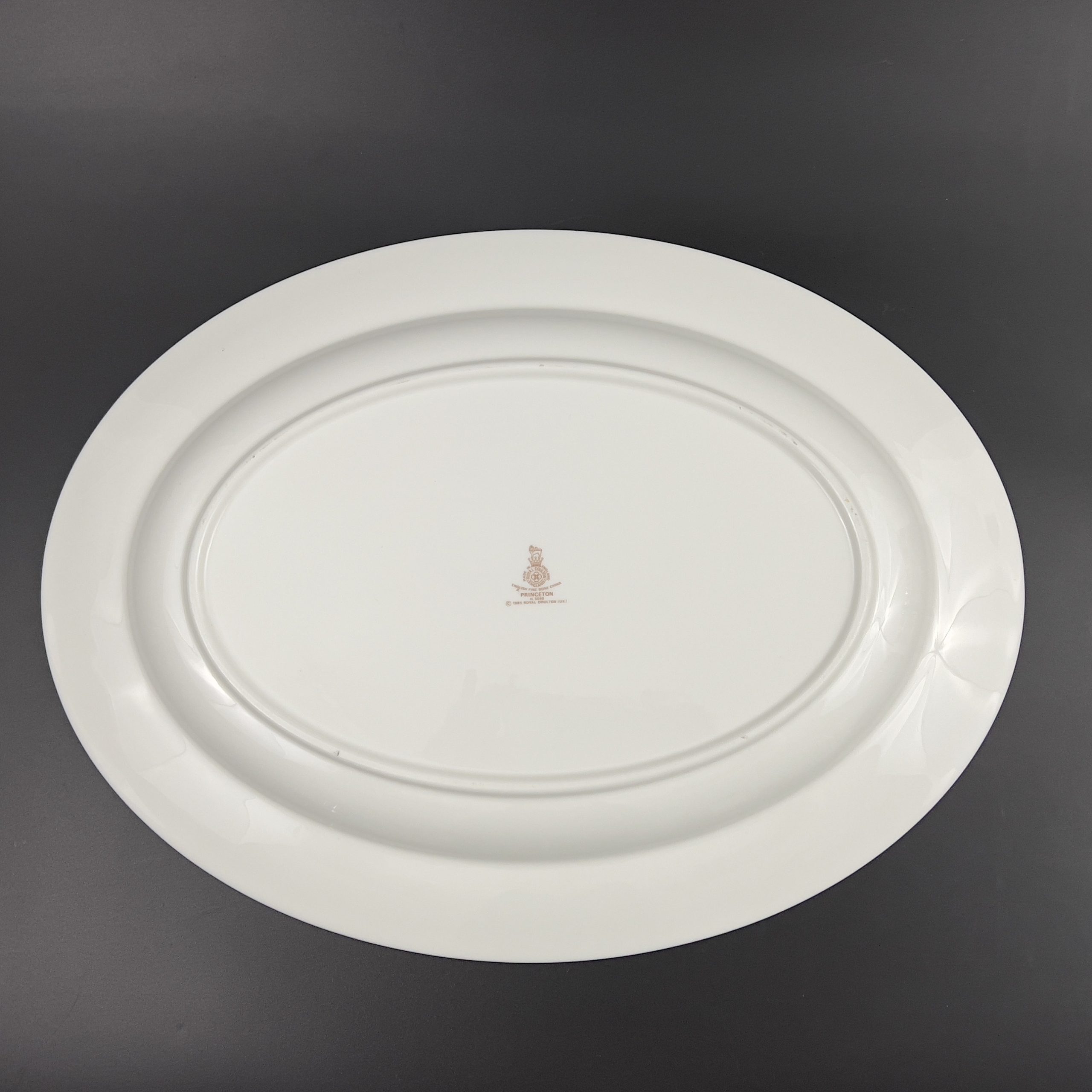 Royal Doulton Princeton Oval Serving Platter: 16-inch Porcelain, Blue Scrolls - Image 10