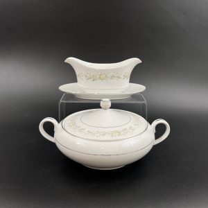 Vintage GRACE China Rhapsody Gravy Boat and Covered Dish Set