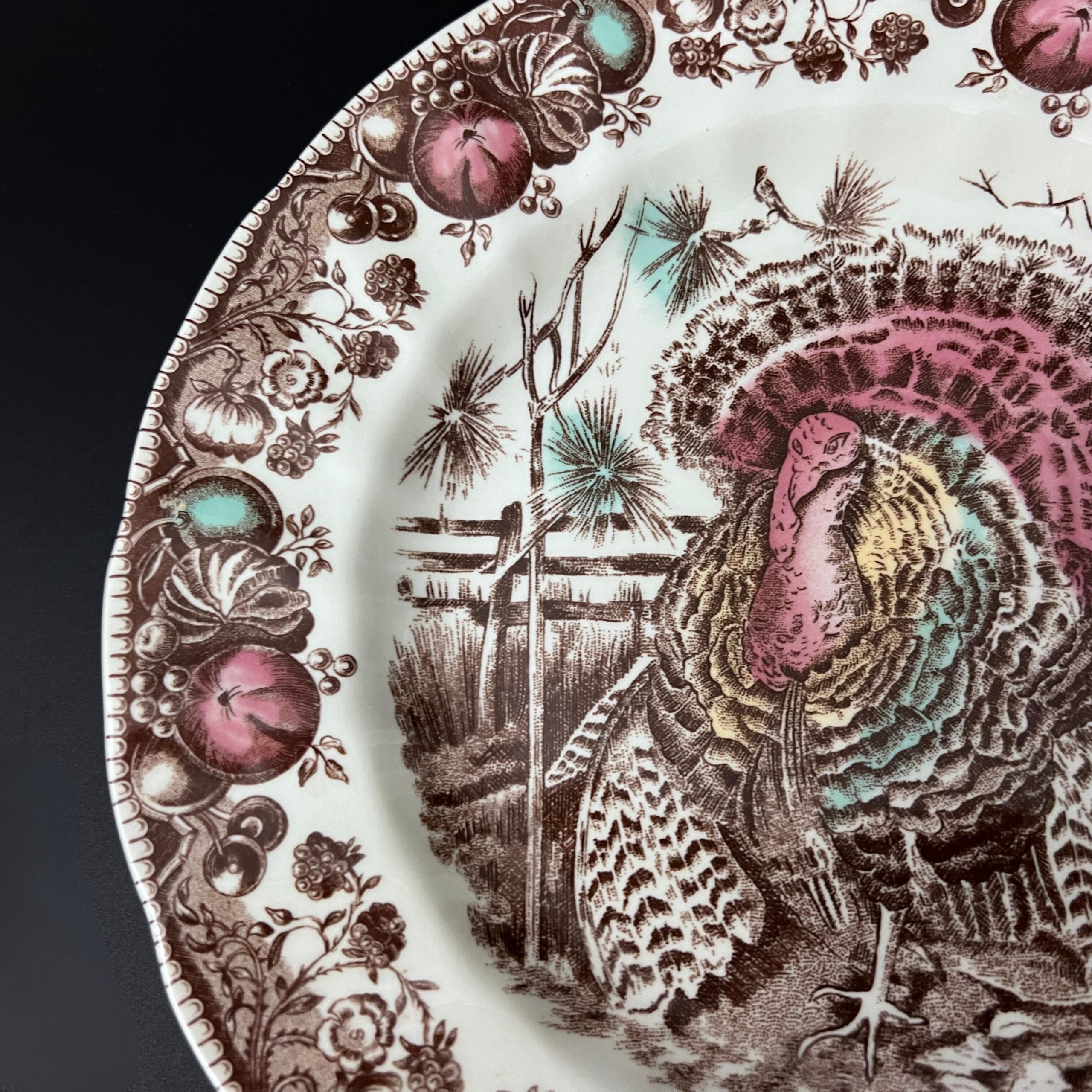 Vintage Johnson Bros His Majesty Turkey Plate: Thanksgiving Dinnerware - Image 6