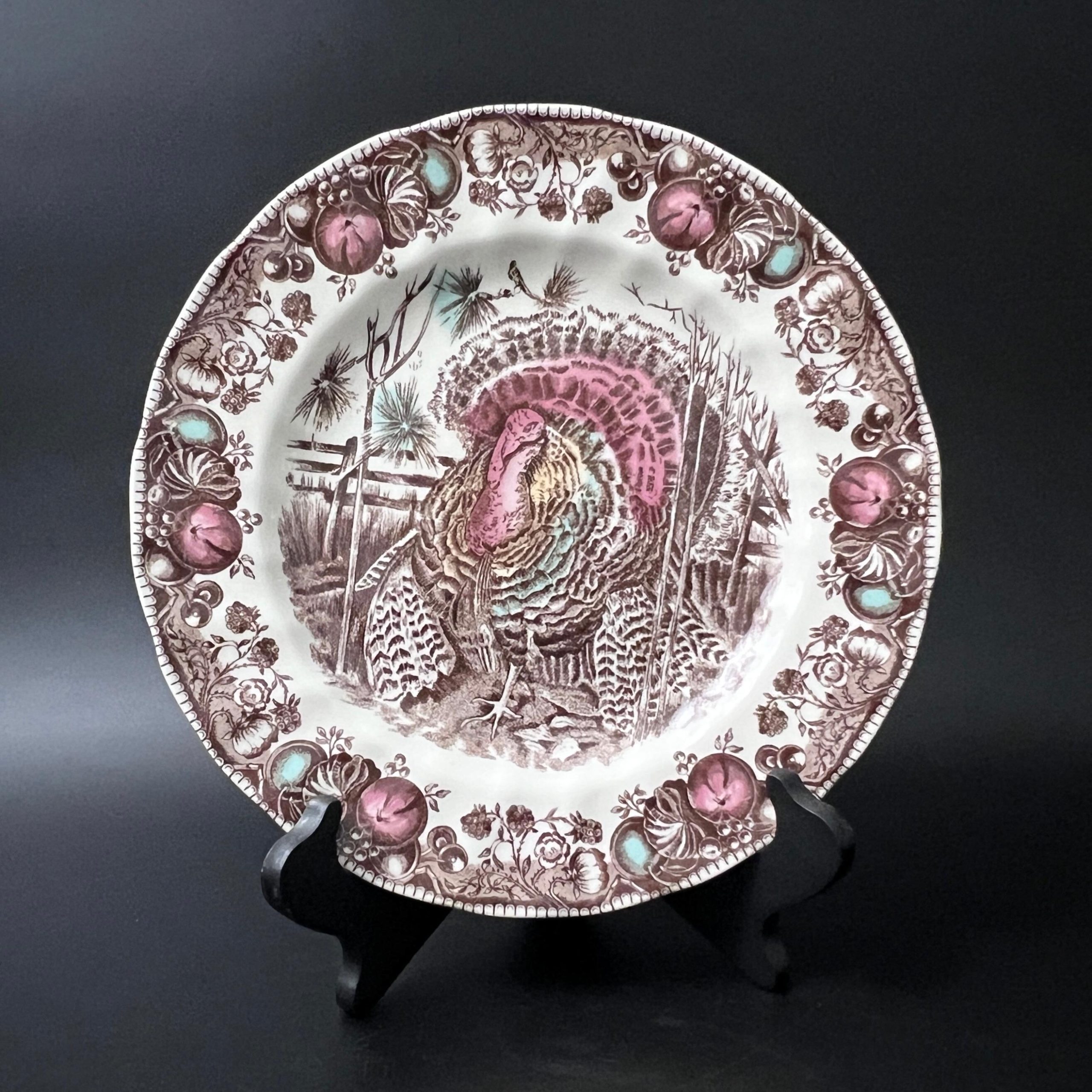 Vintage Johnson Bros His Majesty Turkey Plate: Thanksgiving Dinnerware - Image 3