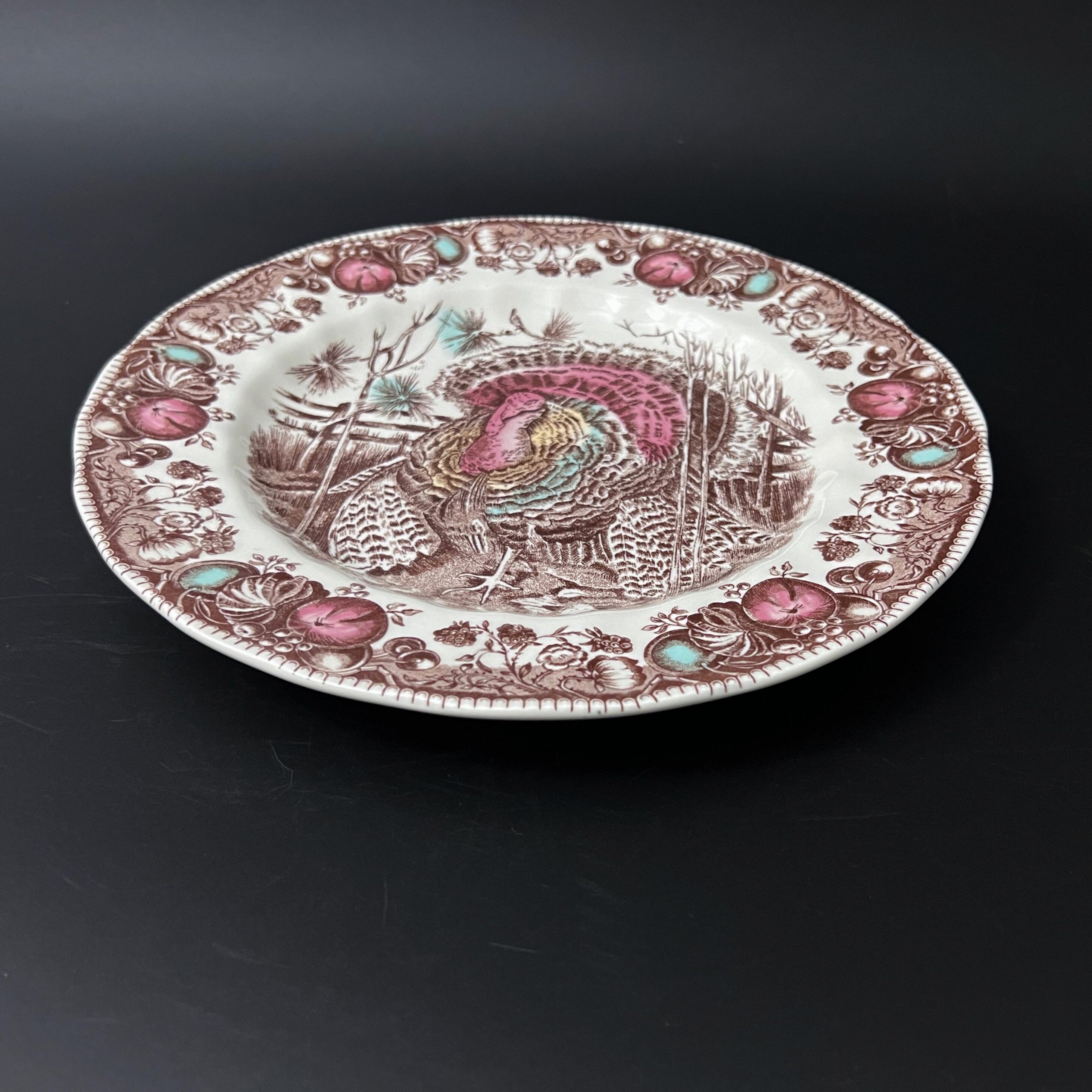 Vintage Johnson Bros His Majesty Turkey Plate: Thanksgiving Dinnerware - Image 4