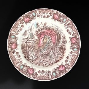 Vintage Johnson Bros His Majesty Turkey Plate: Thanksgiving Dinnerware