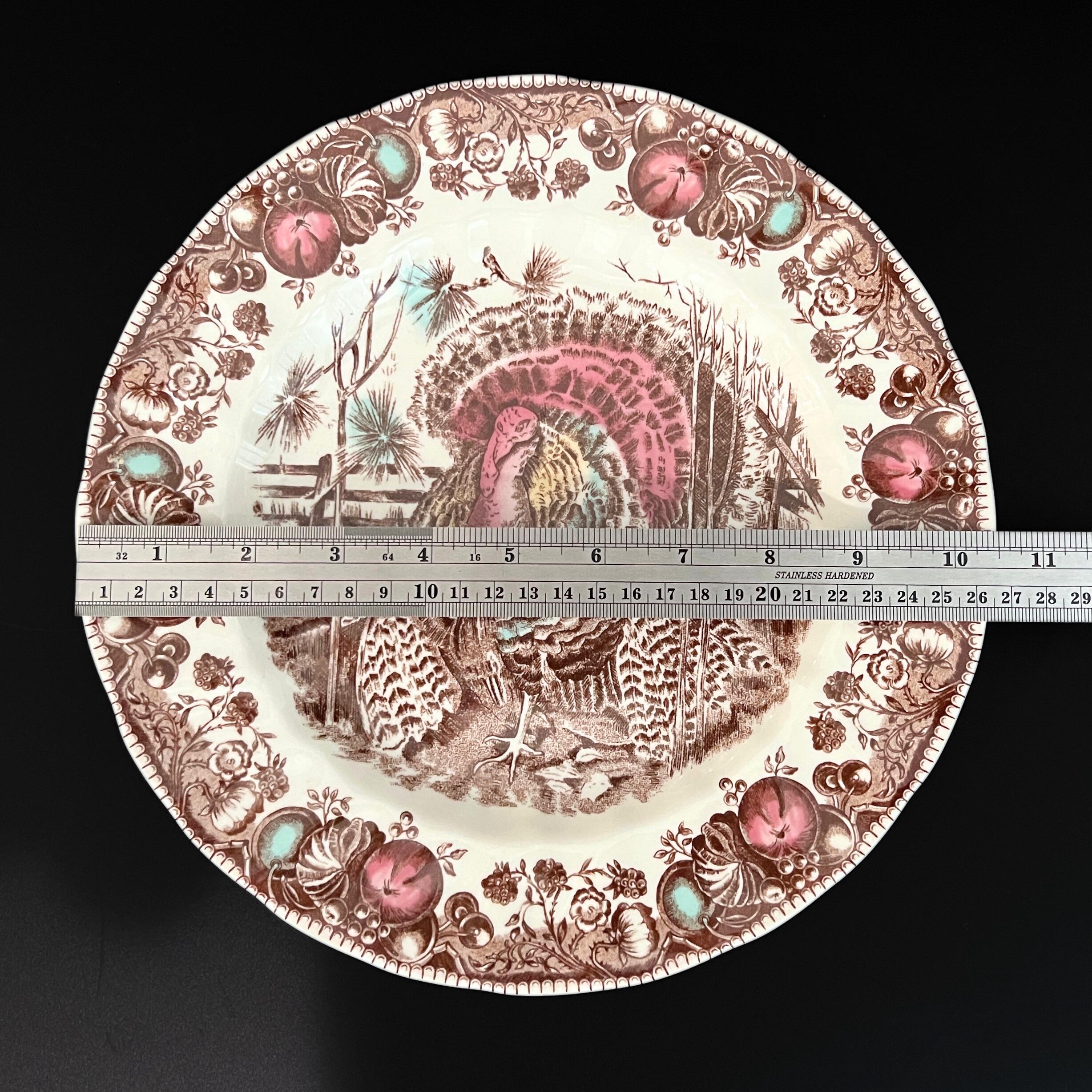 Vintage Johnson Bros His Majesty Turkey Plate: Thanksgiving Dinnerware - Image 9