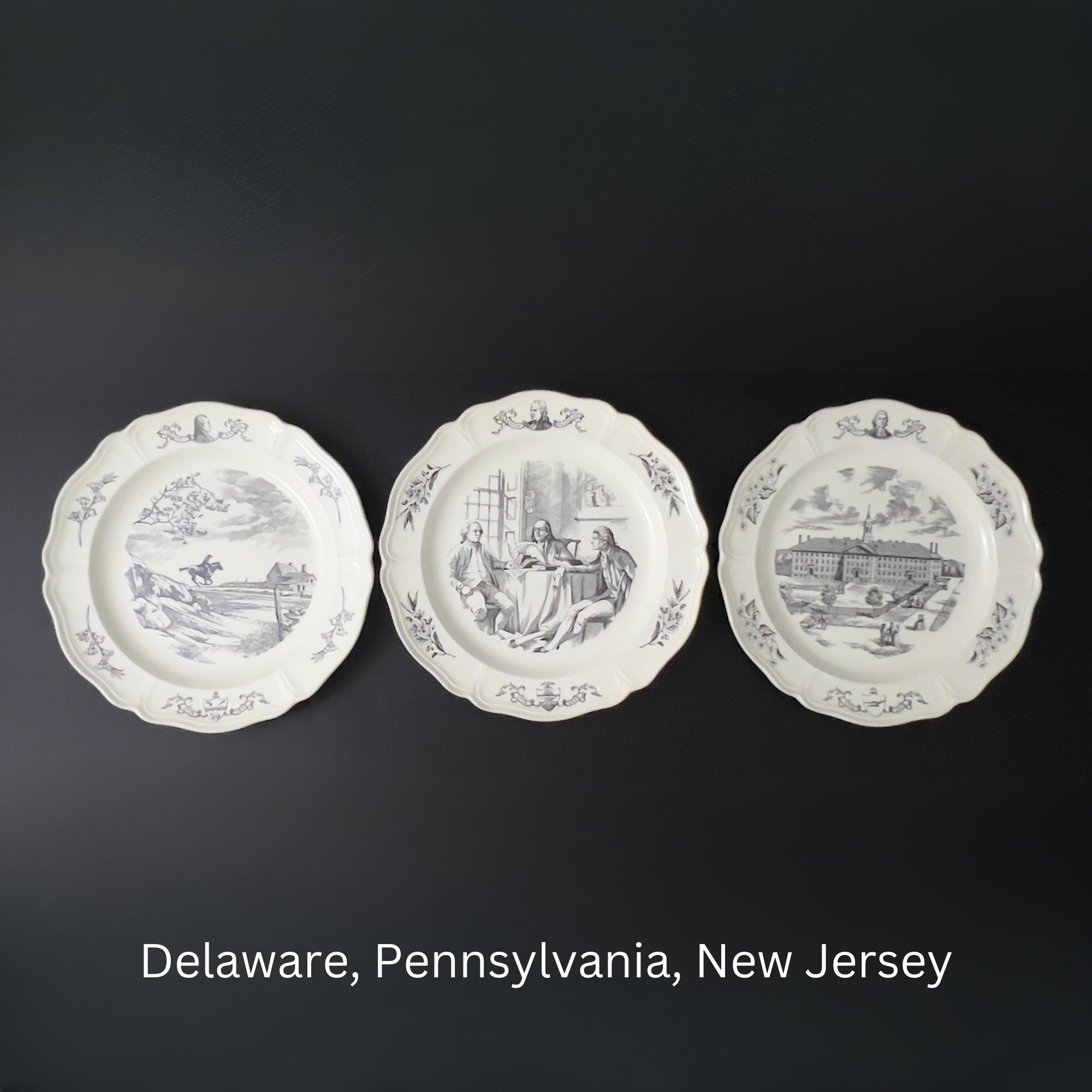 Wedgwood Bicentennial Plates: 1976 Black Transferware, Set of 13 - Image 3