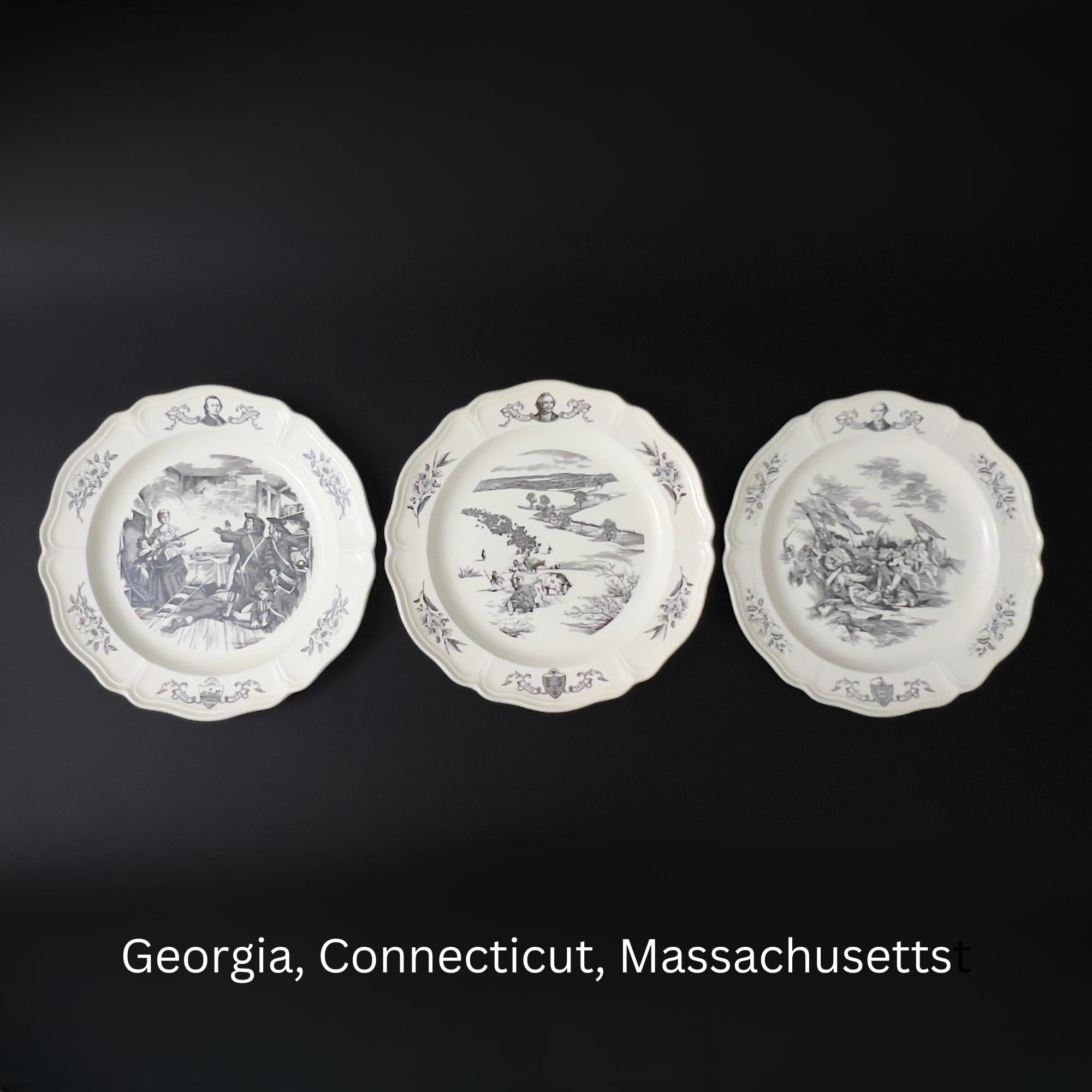 Wedgwood Bicentennial Plates: 1976 Black Transferware, Set of 13 - Image 5