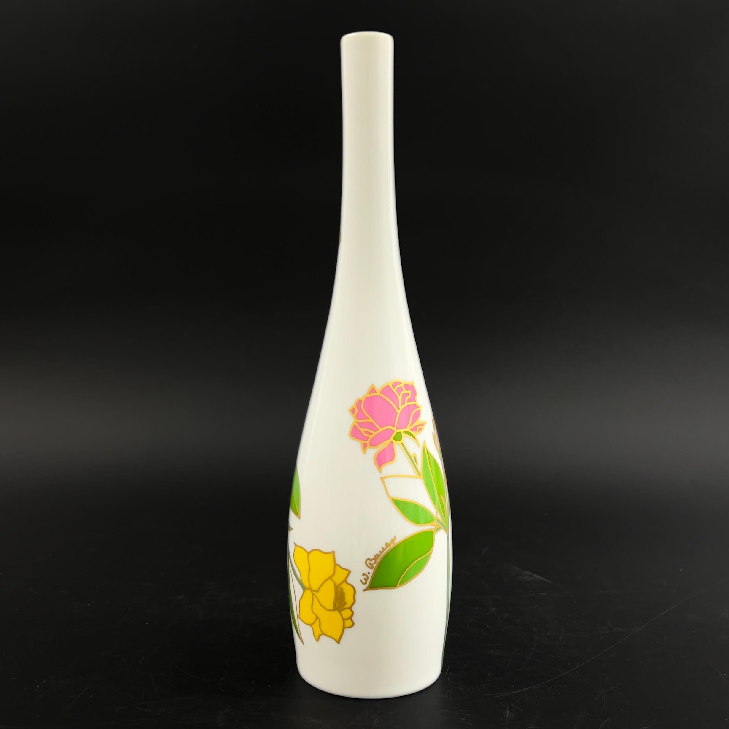 Vintage Rosenthal Studio-Line Vase: Mid-Century Modern Op-Art Floral by Wolf Bauer - Image 5