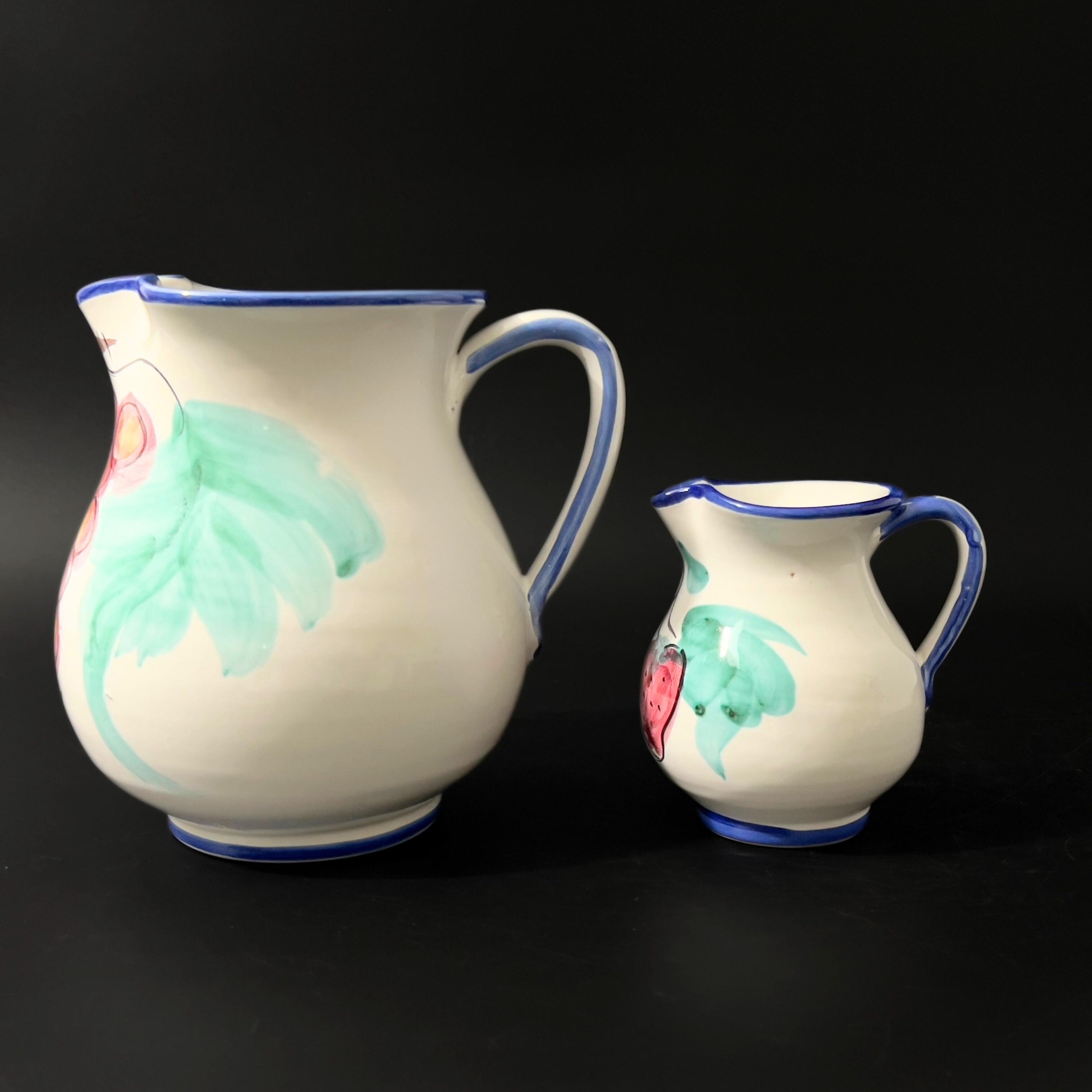 Vintage Vietri Italy Ceramic Pitcher Set: Hand-Painted Grape & Strawberry Buon Giorno - Image 6