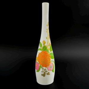 Vintage Rosenthal Studio-Line Vase: Mid-Century Modern Op-Art Floral by Wolf Bauer