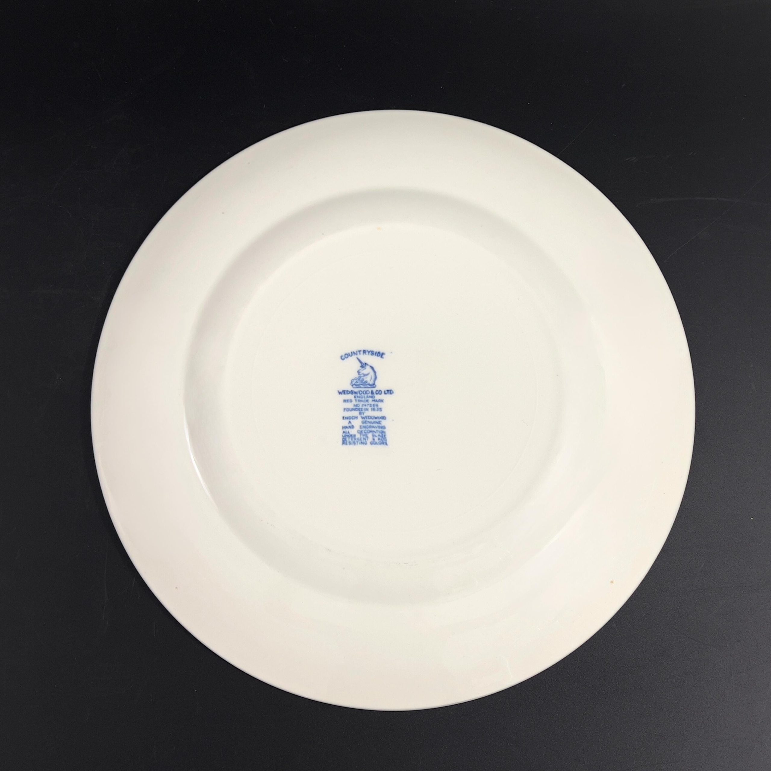 Wedgwood Countryside Blue Plates (Set of 5): English Cottage Decor - Image 10