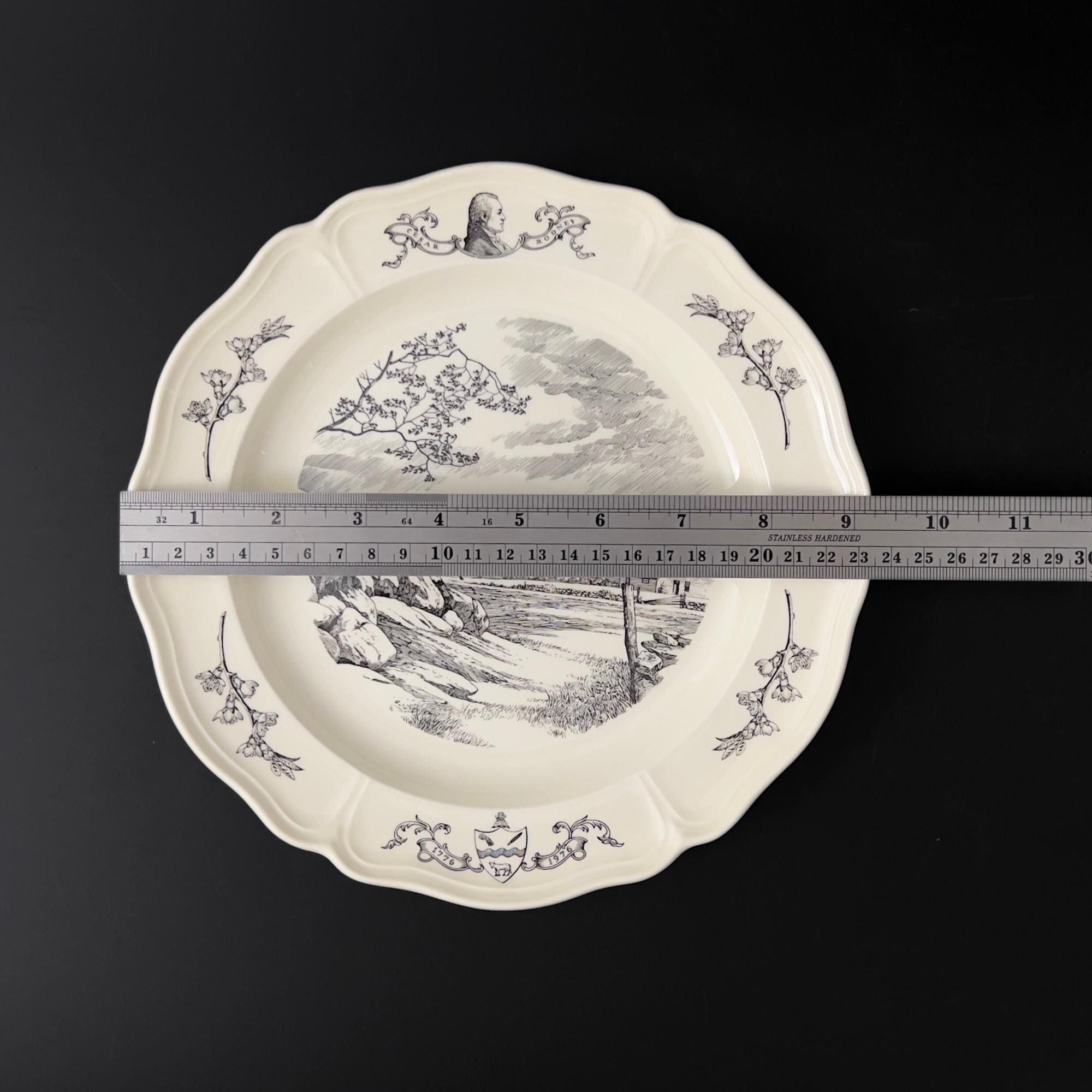 Wedgwood Bicentennial Plates: 1976 Black Transferware, Set of 13 - Image 11