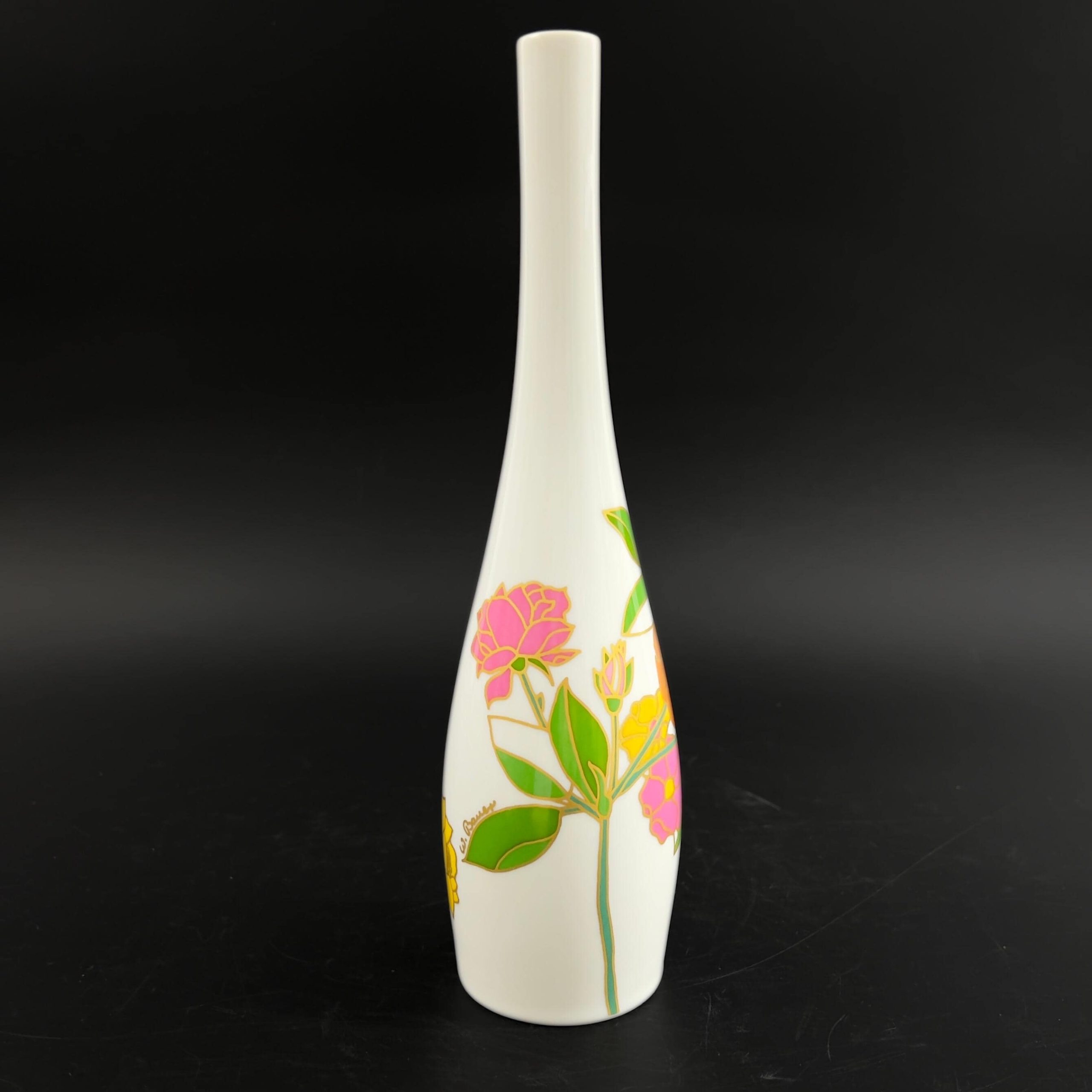 Vintage Rosenthal Studio-Line Vase: Mid-Century Modern Op-Art Floral by Wolf Bauer - Image 4