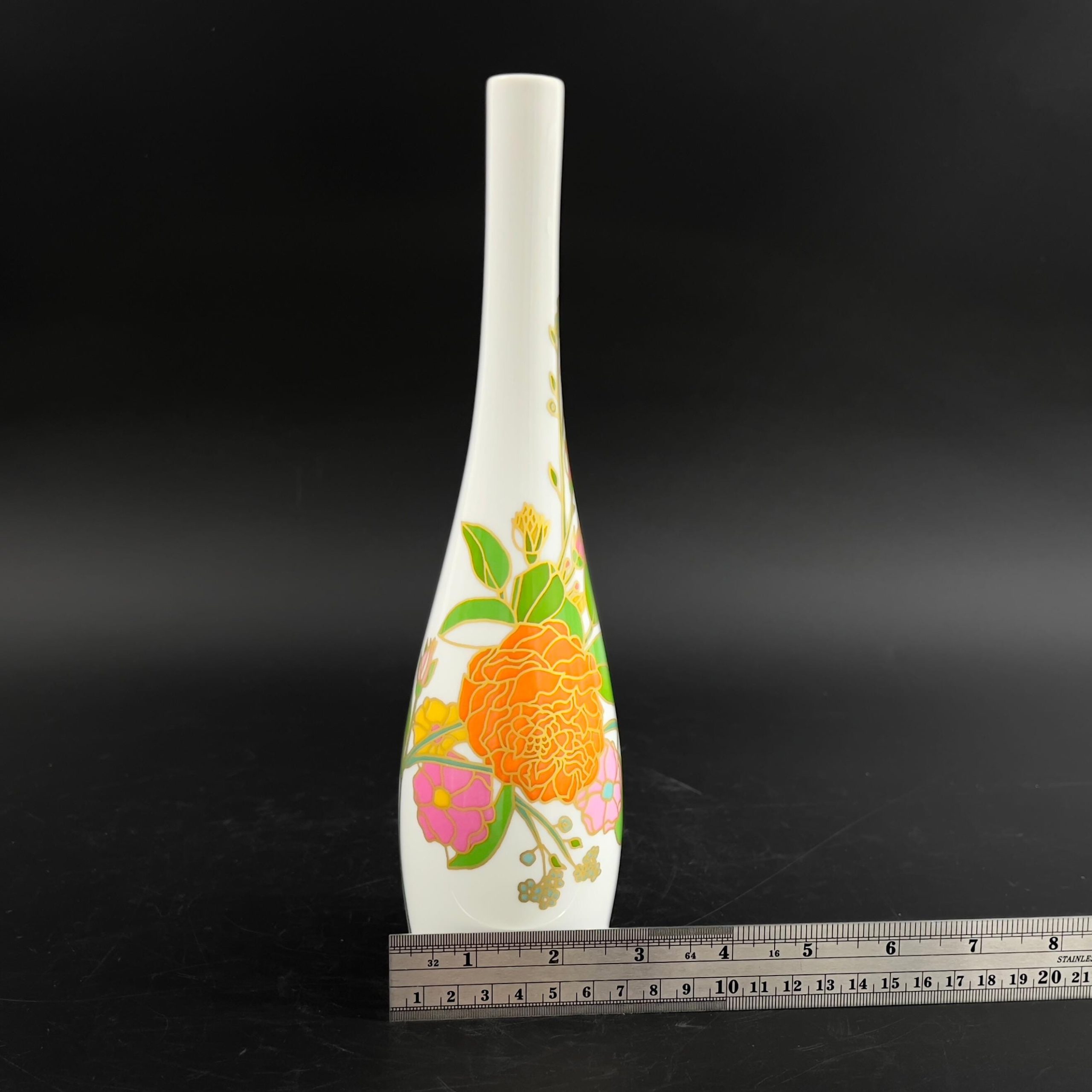 Vintage Rosenthal Studio-Line Vase: Mid-Century Modern Op-Art Floral by Wolf Bauer - Image 10