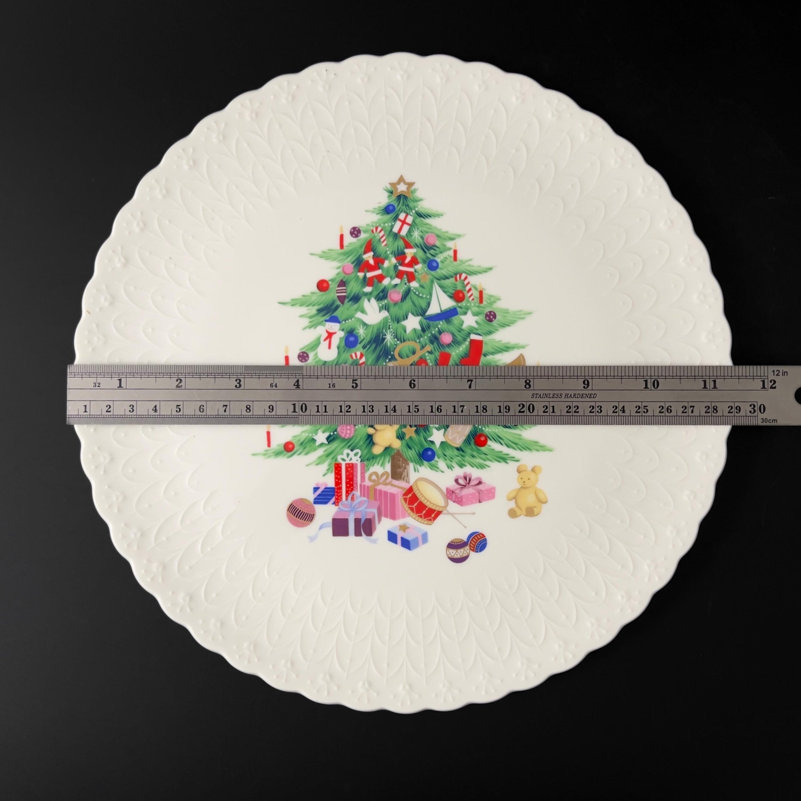 Vintage Mikasa Christmas Cake Plate & Server Set: Bone China Christmas Tree Design - Image 10