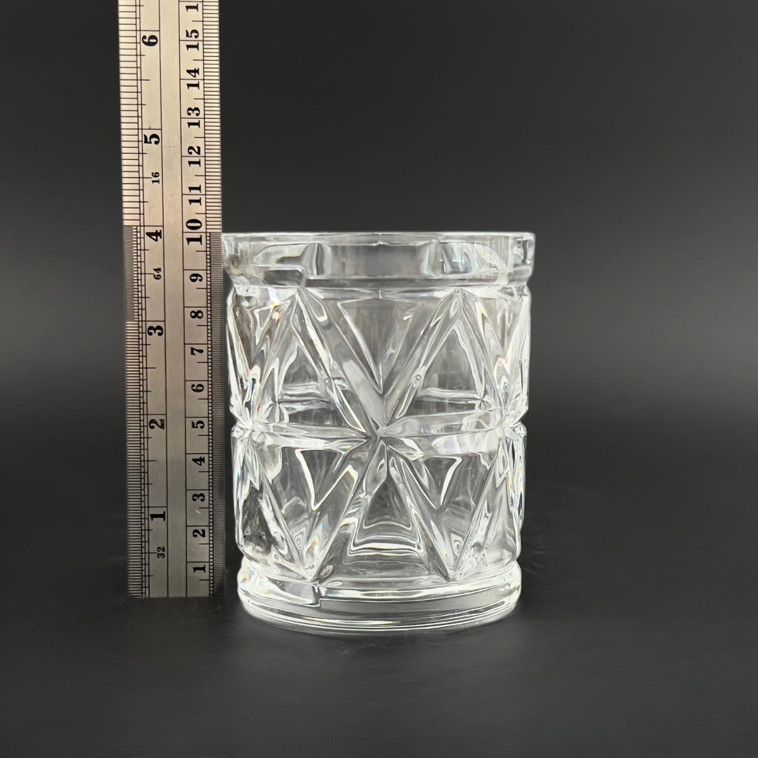 Vintage Crystal Whiskey Glasses Set: Cut Glass Double Old Fashioned (Set of 4) - Image 11
