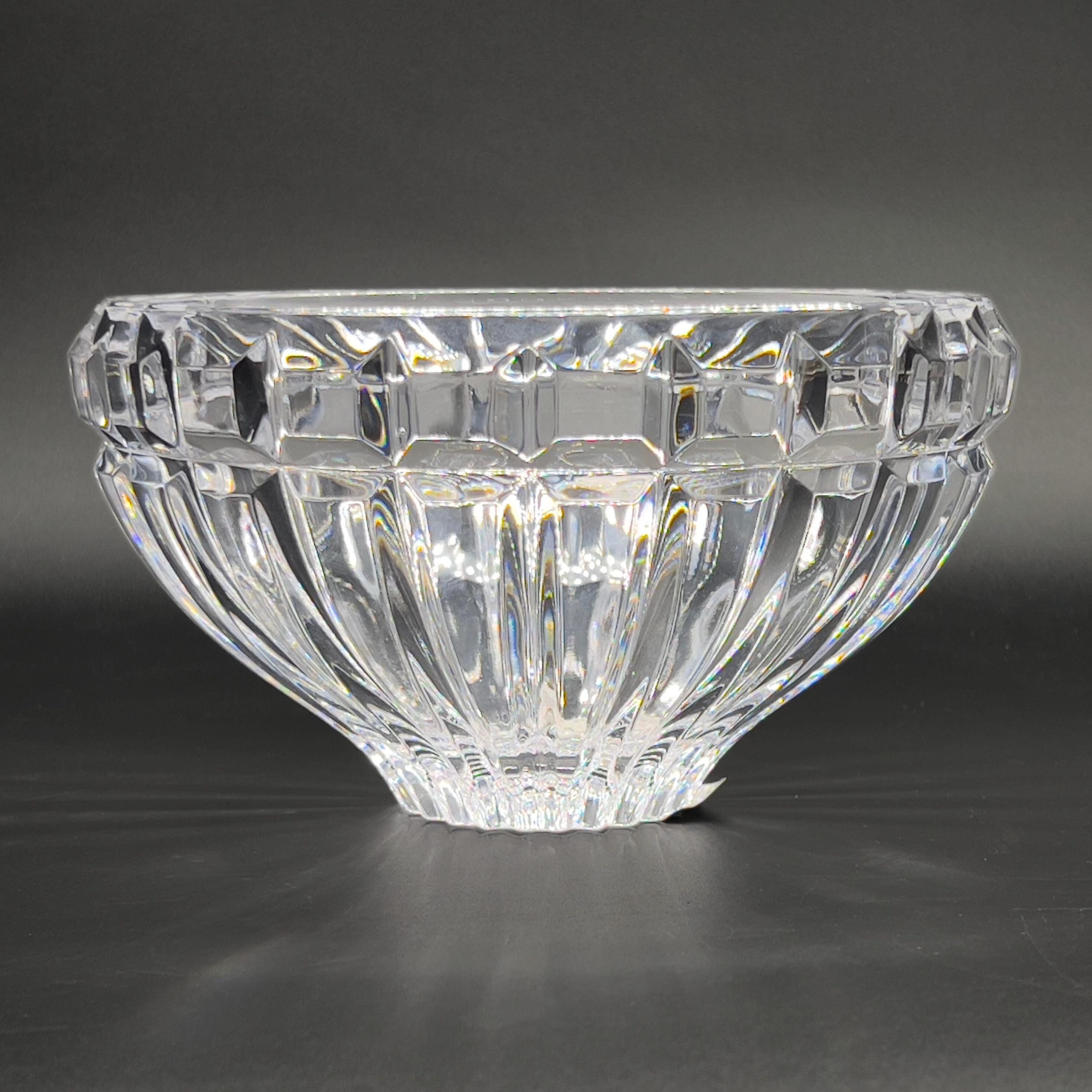 Mikasa Austrian Cut Crystal Bowl with Gold Tone Stand (Original Box) - Image 5
