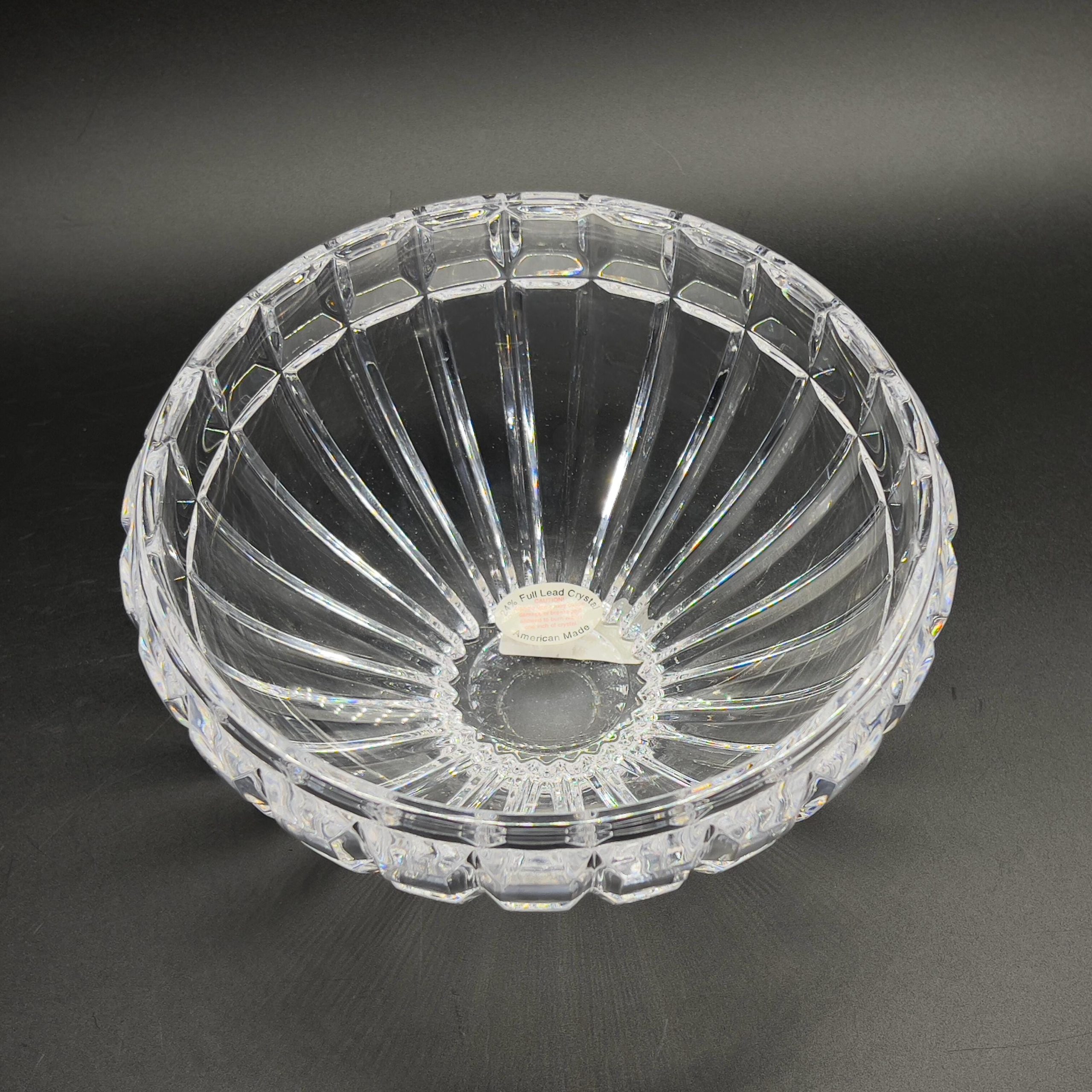 Mikasa Austrian Cut Crystal Bowl with Gold Tone Stand (Original Box) - Image 6