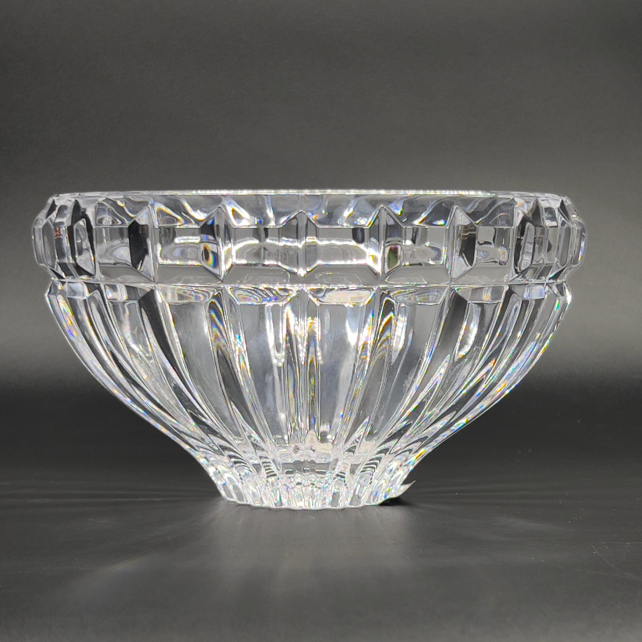 Mikasa Austrian Cut Crystal Bowl with Gold Tone Stand (Original Box) - Image 3