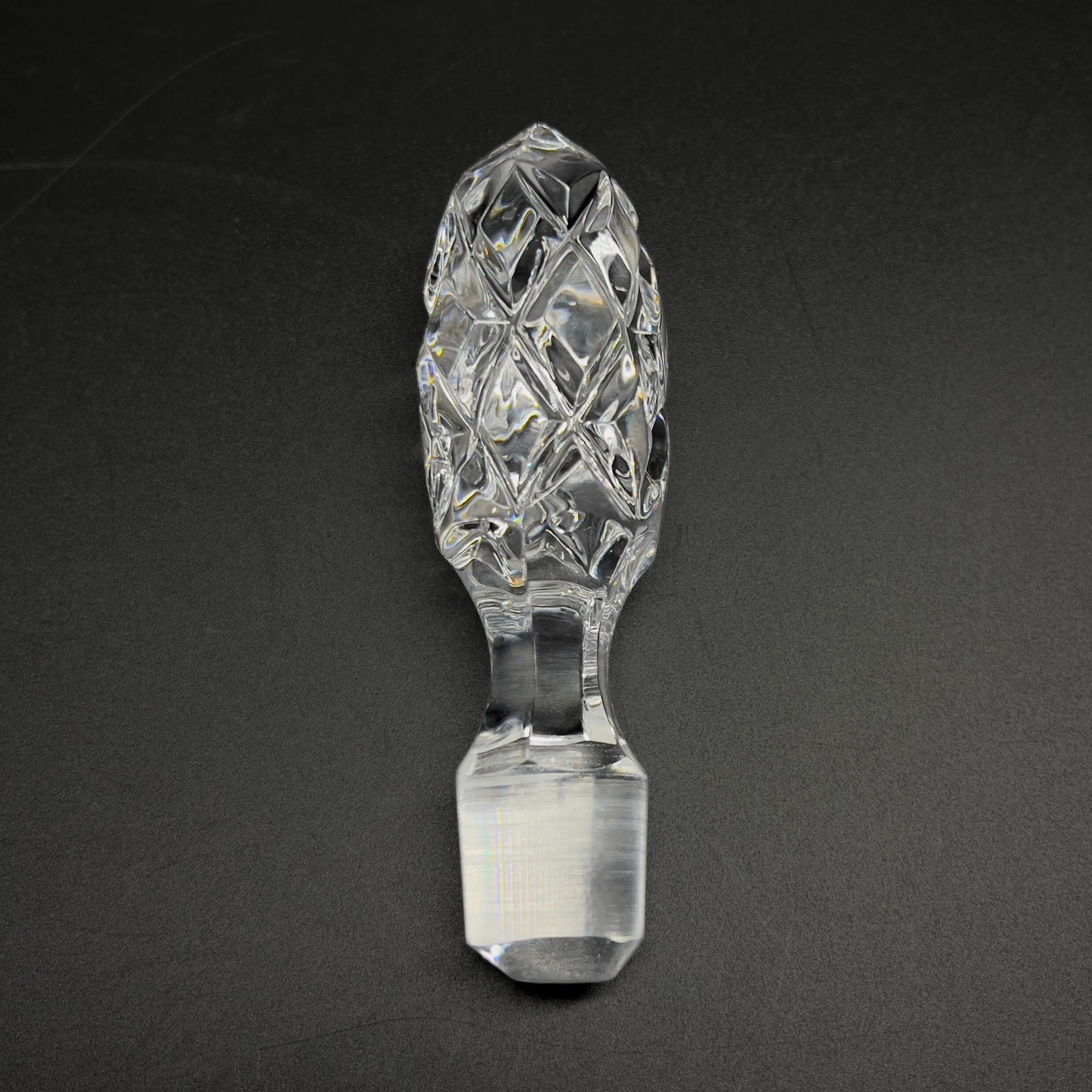Vintage Cut Crystal Decanter: Mid-Century Barware with Etched Poppies - Image 8
