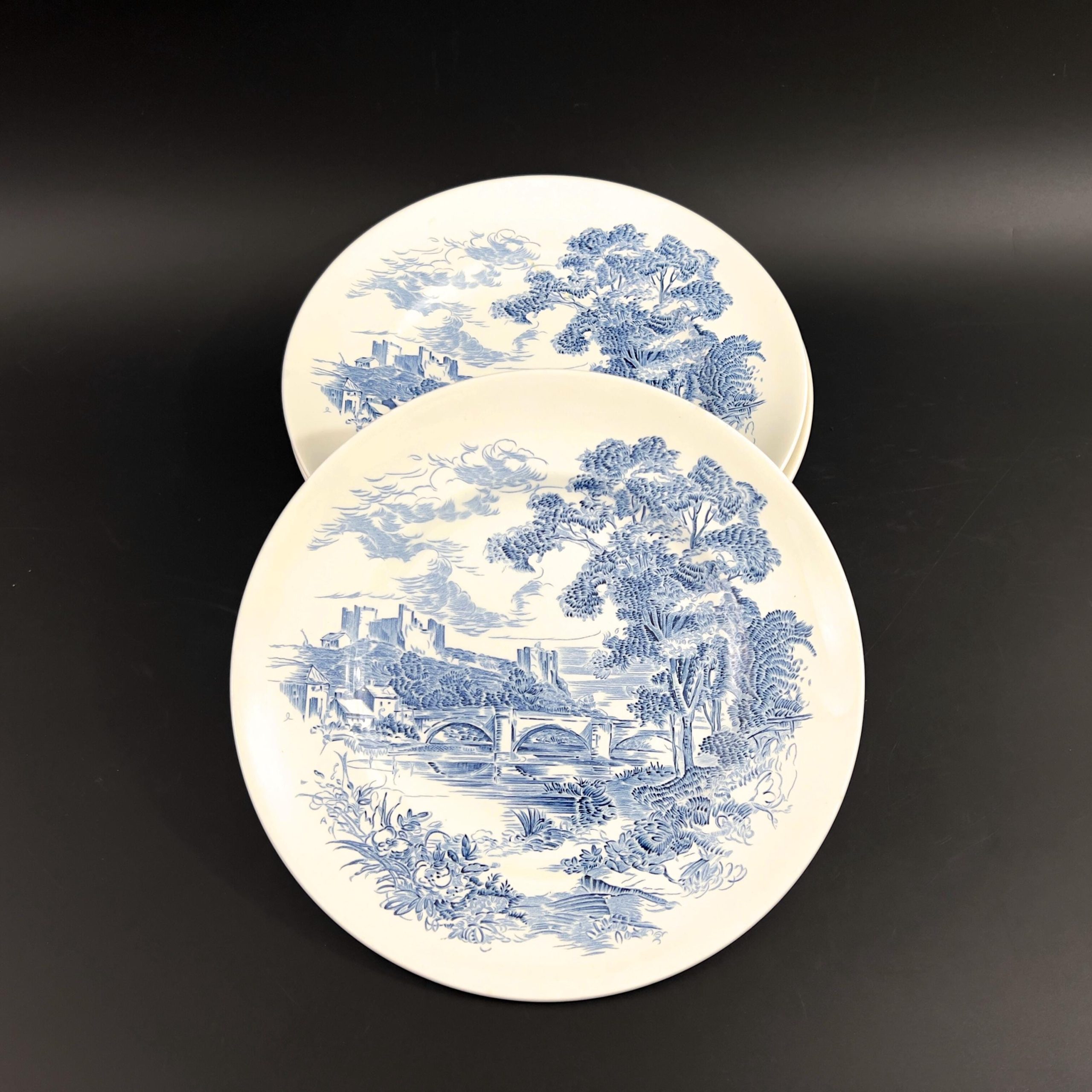Wedgwood Countryside Blue Plates (Set of 5): English Cottage Decor - Image 7