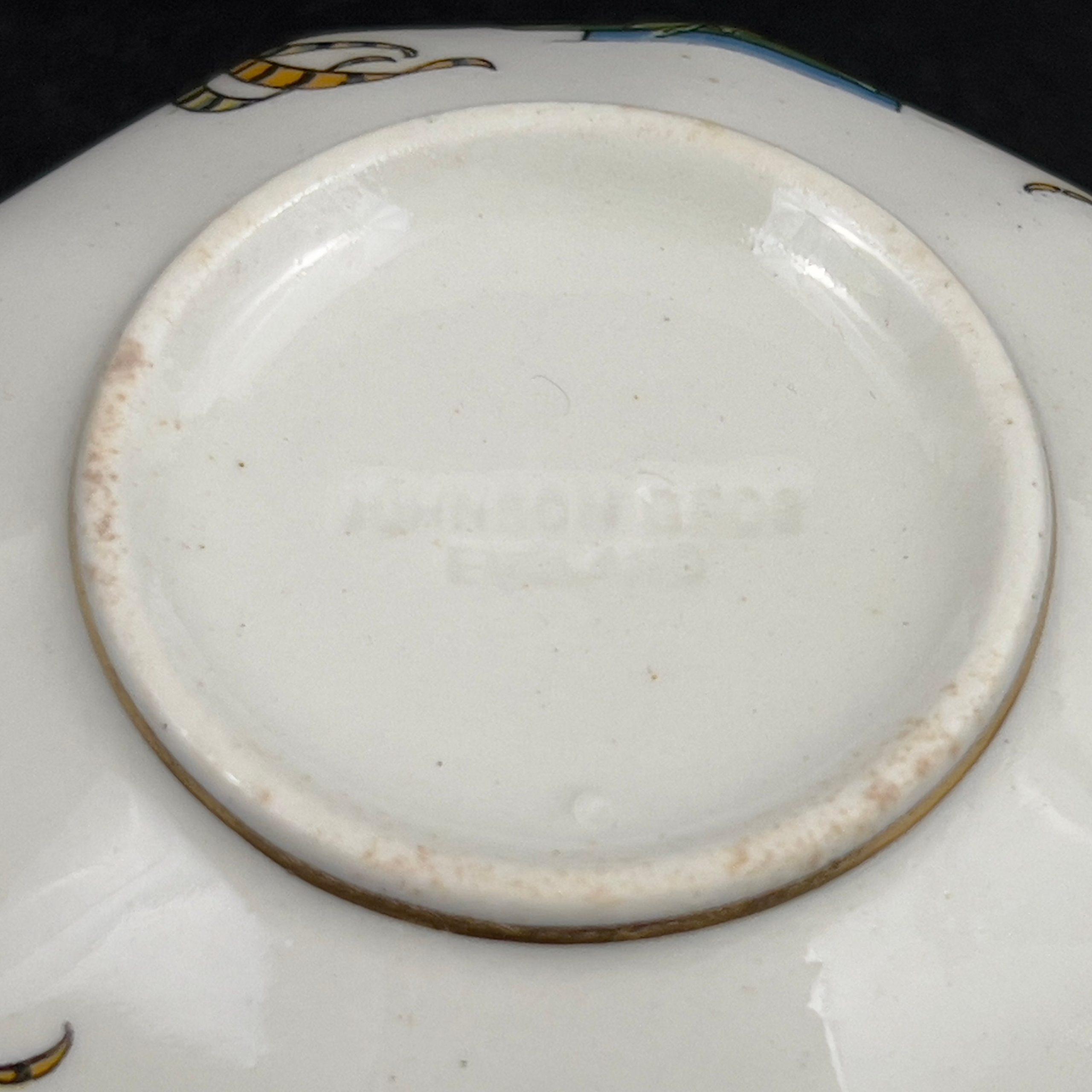 Rare 1913 Johnson Bros Fushan Cup and Saucer: Oriental Birds & Flowers - Image 10