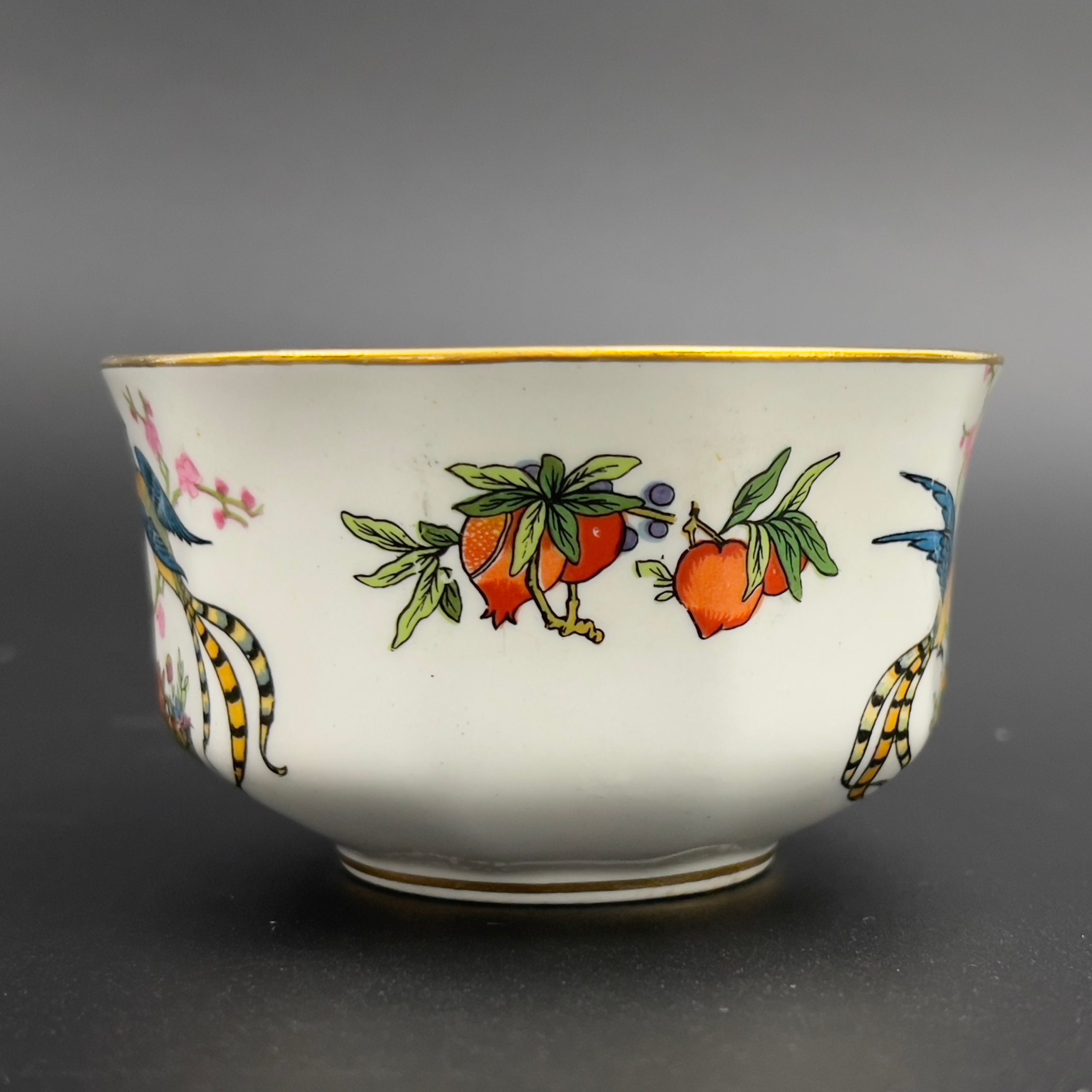 Rare 1913 Johnson Bros Fushan Cup and Saucer: Oriental Birds & Flowers - Image 4