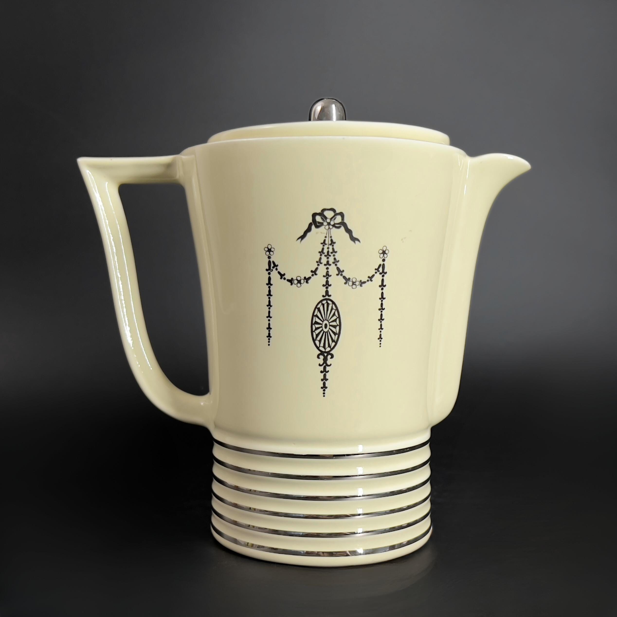 Vintage Art Deco Coffee Pot: Efcolite China Brew-Best, 1930s Decor - Image 3