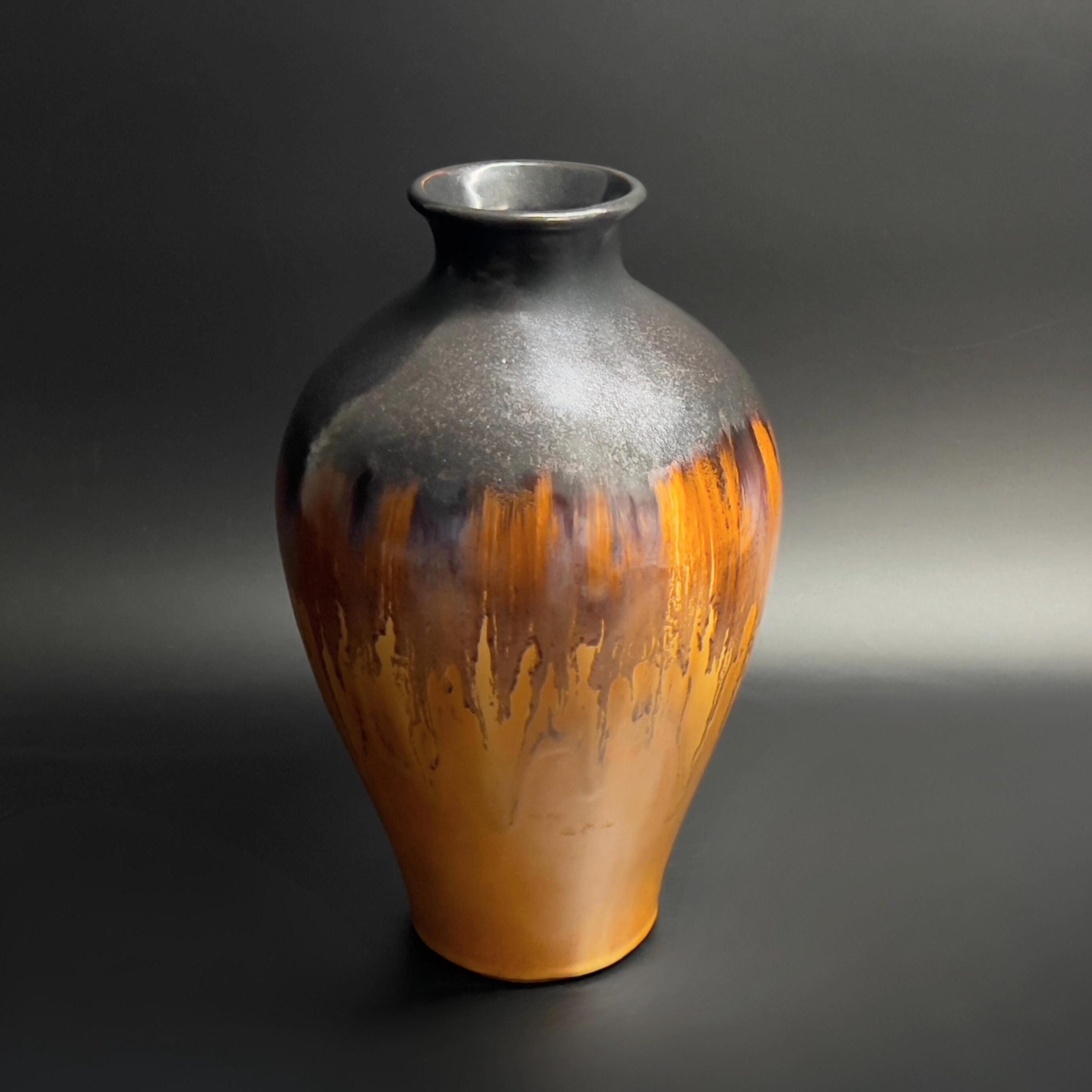 Vintage Studio Pottery Drip Glaze Vase: Mid-Century Modern Baluster Vase - Image 8