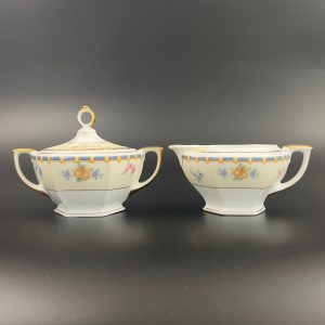 Antique MZ Altrohlau Porcelain Creamer and Sugar Bowl - Berkshire Pattern